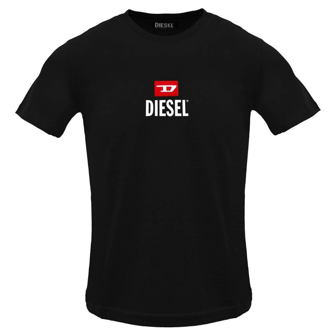 Diesel Men's Black Just Small New D T-Shirt - Caviar - M - Caviar - 100% Cotton