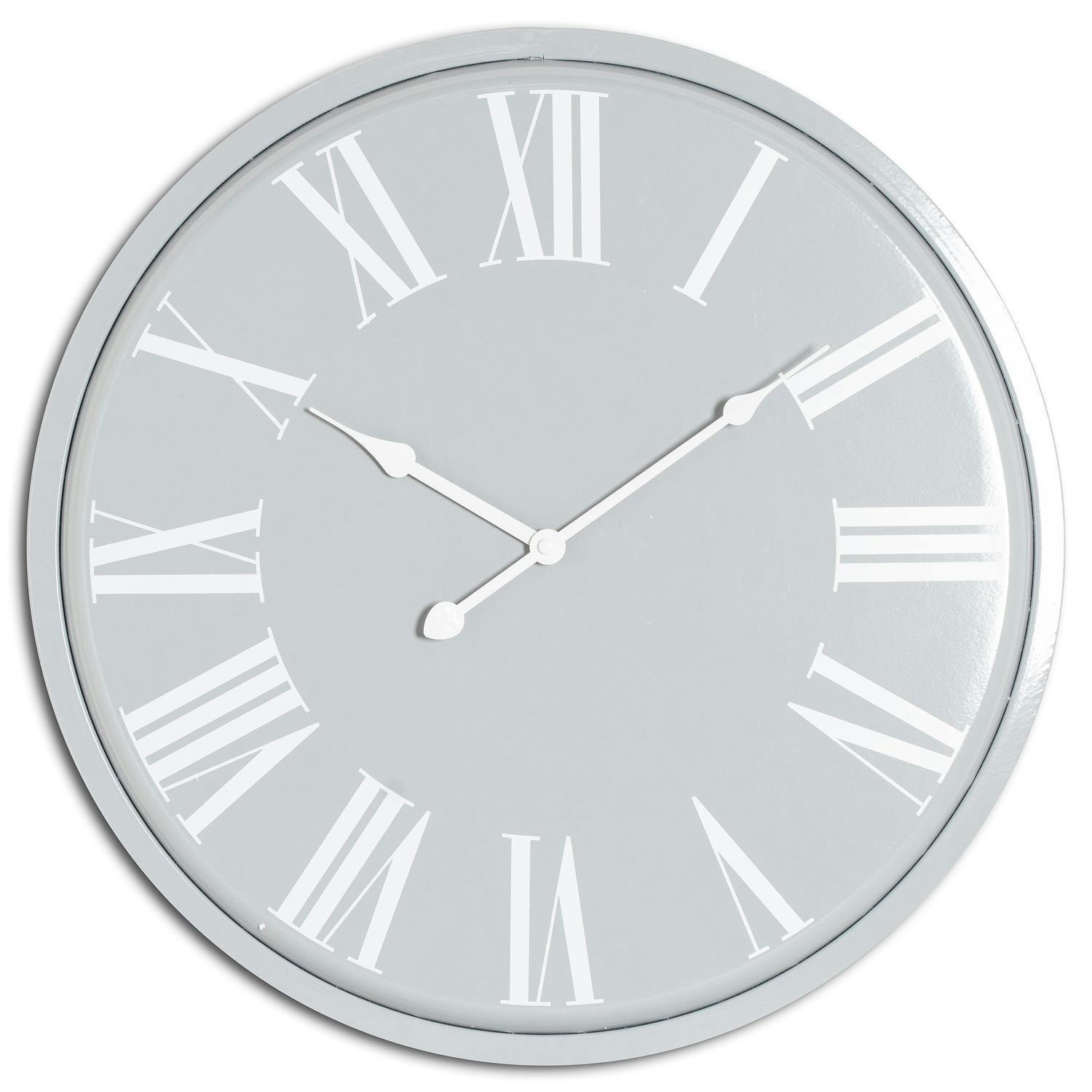 Rackhams Grey Rothay Wall Clock - 80Cm X 5Cm X 80Cm - 100% Mixed