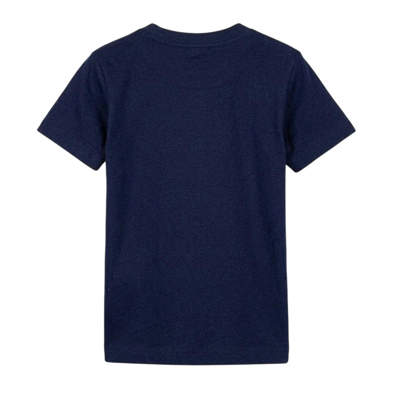 Nike Blue/Red Childrens/Kids Just Do It Swoosh Crew Neck T-Shirt - Obsidian /Uni - 5-6 Years - Obsidian /Uni - 100% Cotton