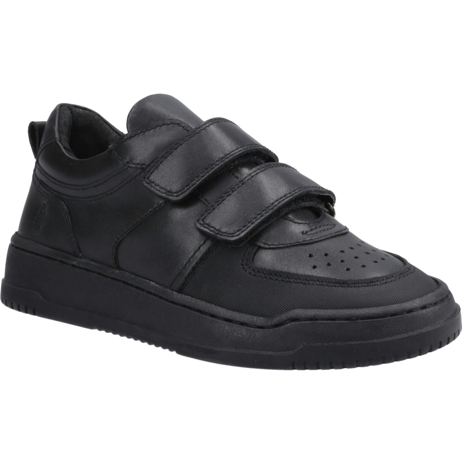 Hush Puppies Boys Black Daxton Leather 'S Trainers - Size 13