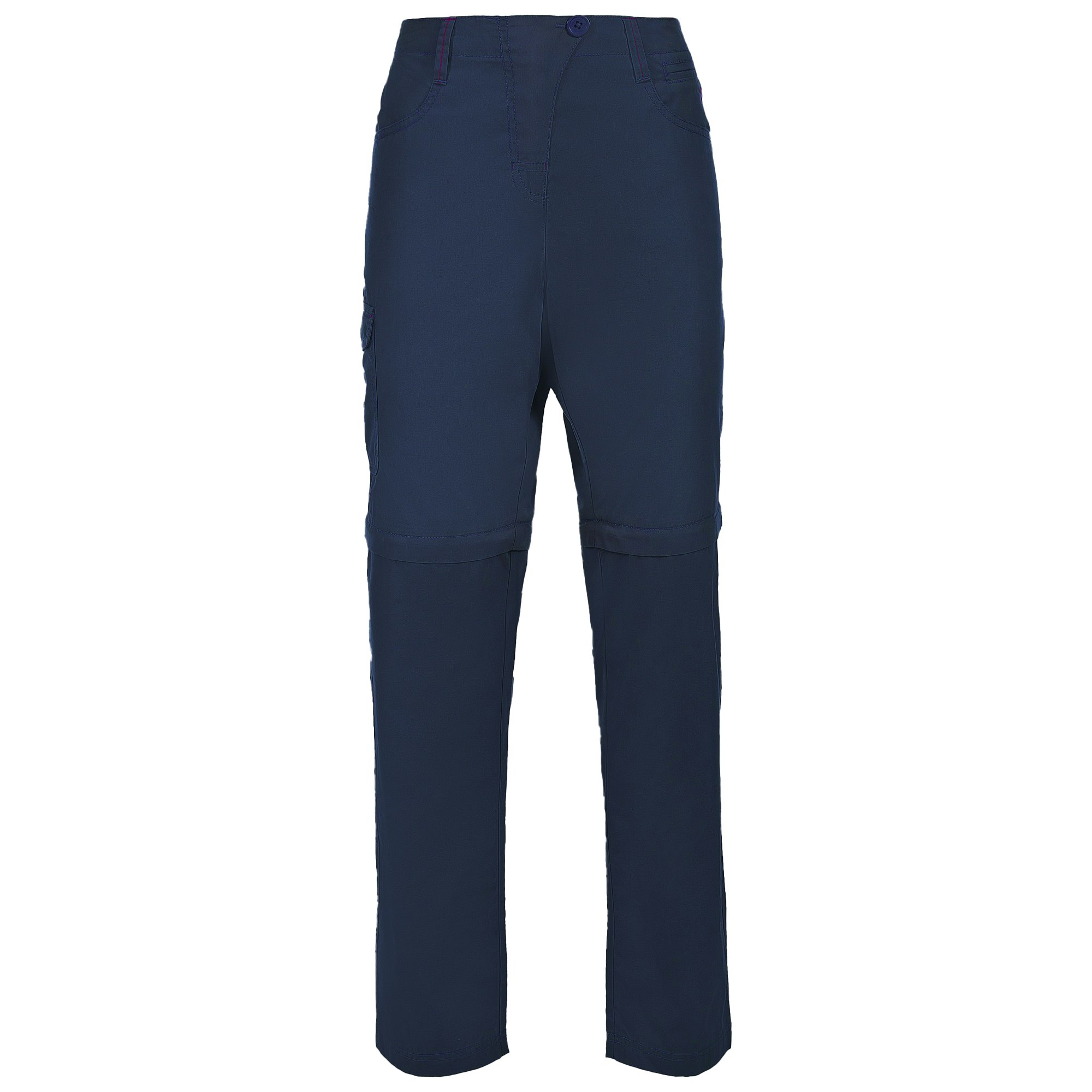Trespass Women's / Rambler Convertible Hiking Trousers - Navy - Navy - L - 65% Polyester/35% Cotton
