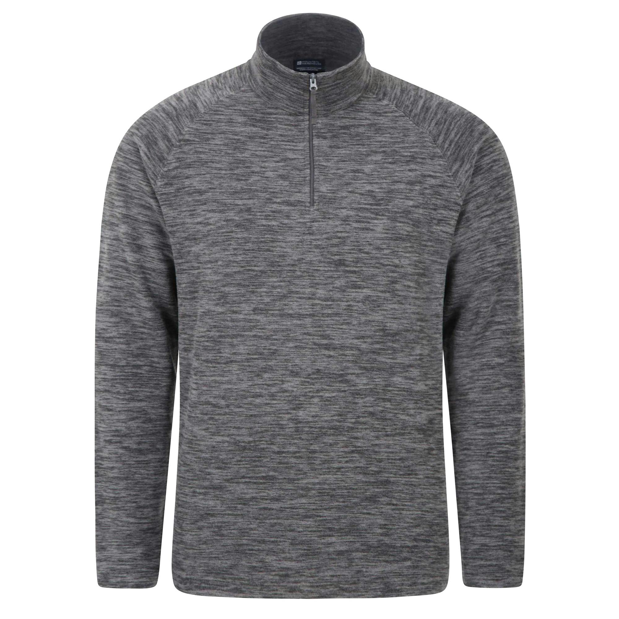 Mountain Warehouse Men's Grey Snowdon Ii Fleece Top - Xxs - 100% Polyester
