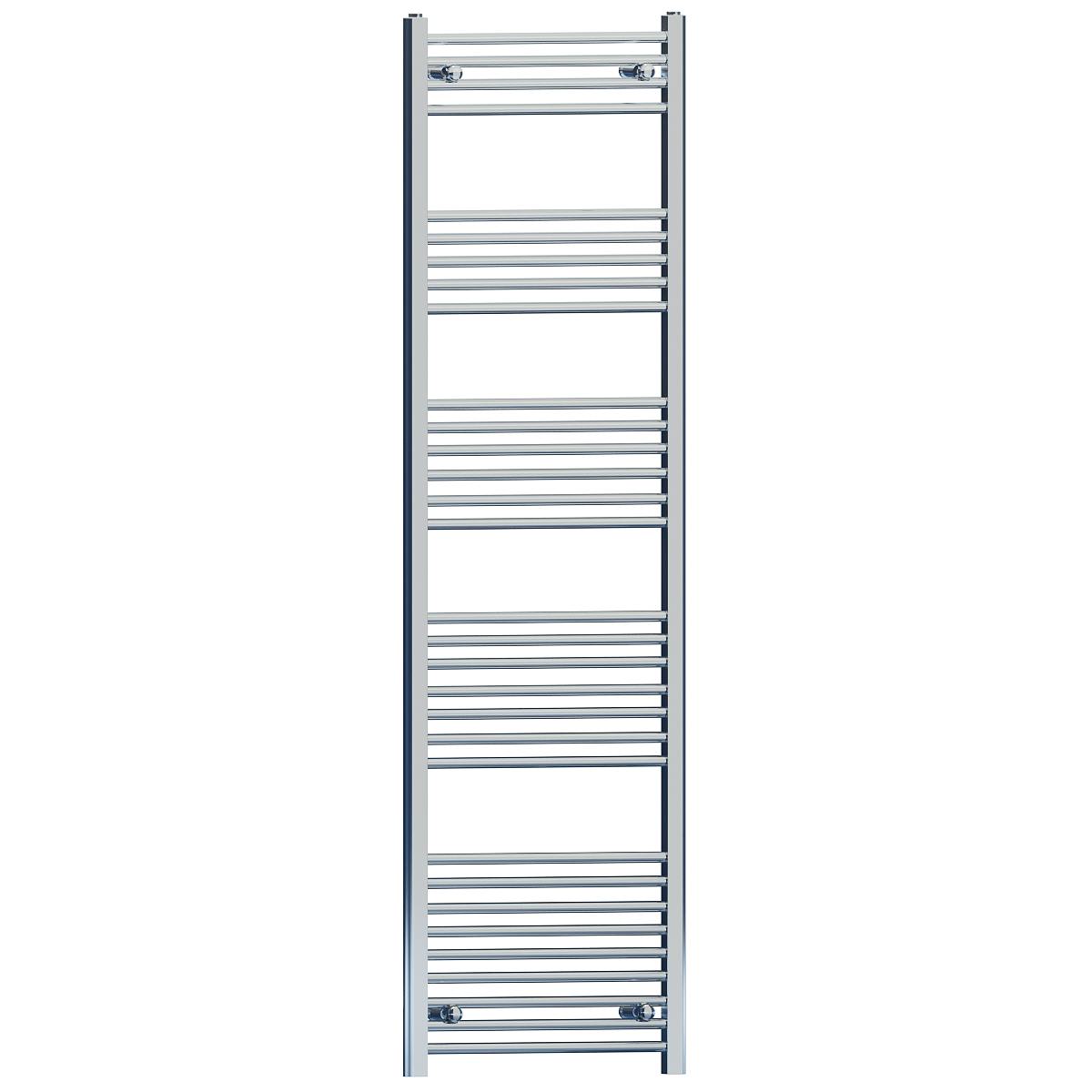 Myhomeware 500 Mm X 1800 Mm Straight Chrome Heated Bathroom Towel Rail Radiator For Central Heating Designer
