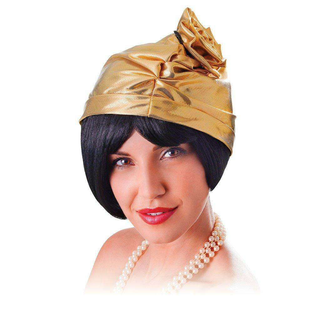 Bristol Novelty Unisex Gold Adults Cloche Hat - One Size