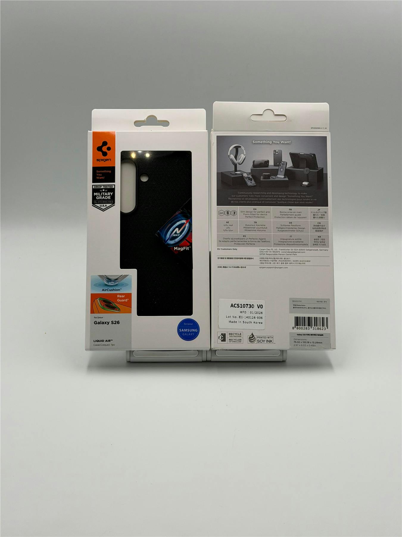 Spigen Black Liquid Air Case With Magsafe For Samsung Galaxy S26 6.3" Matte - Acs10730