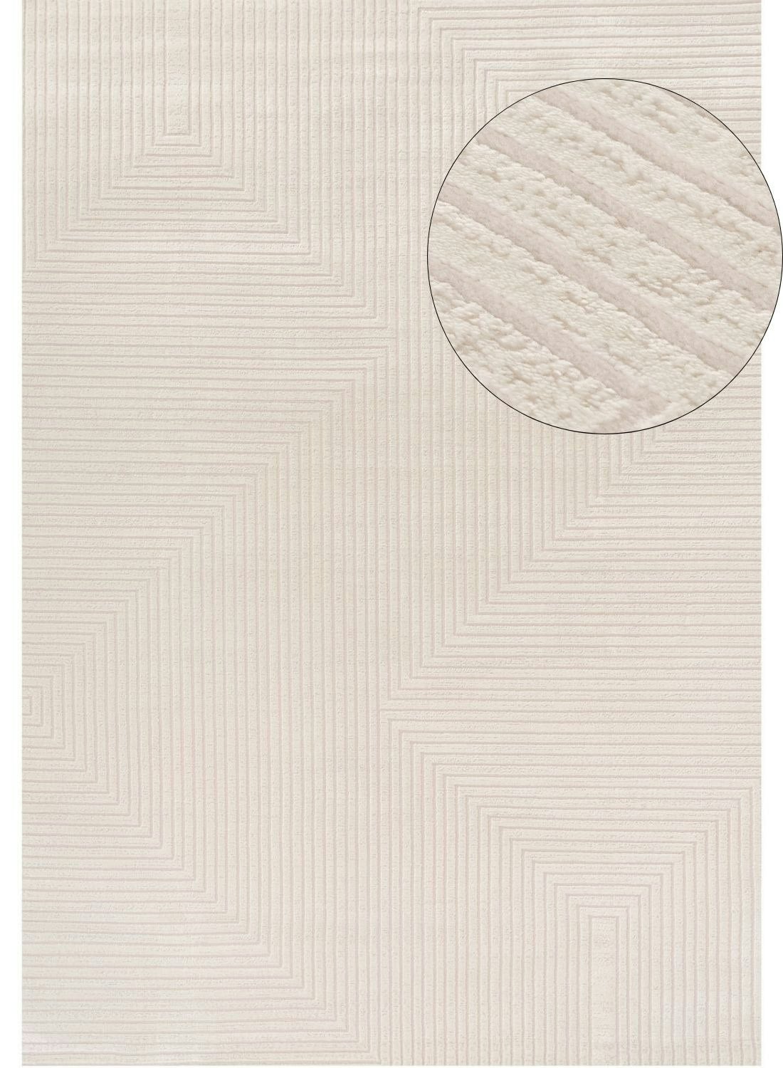 Rackhams Cream Carmel Geometric Rug | 6040 - 240X340 Cm