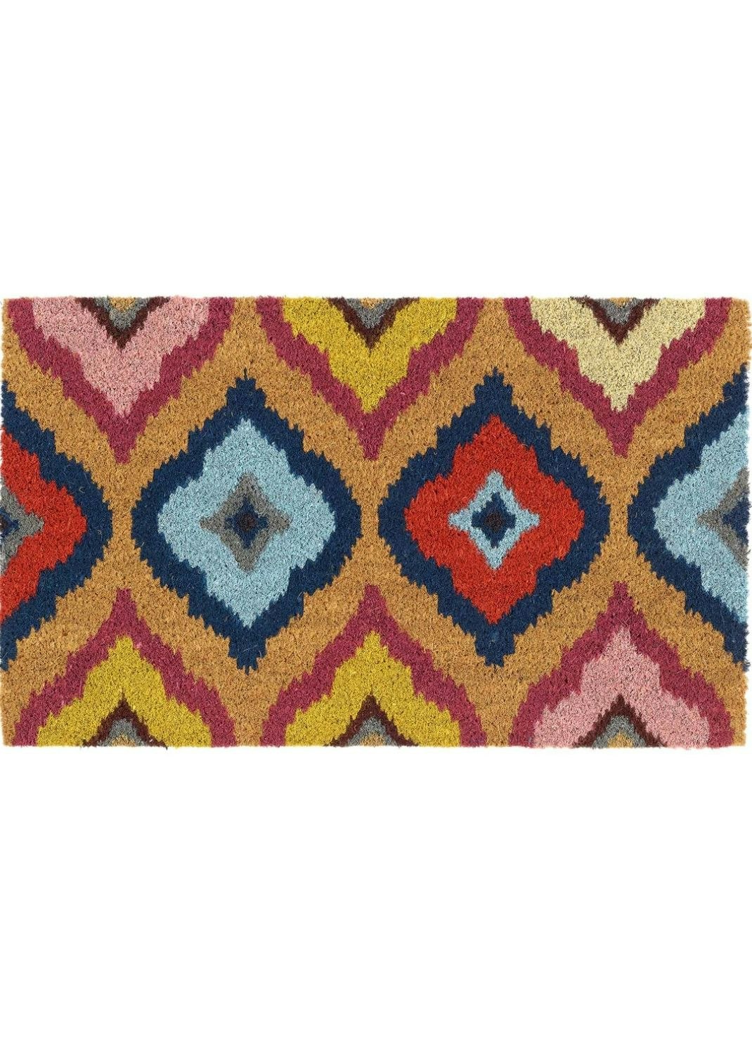 The Rugs Printed Bright Ikat Coir Doormat 45X75 Cm