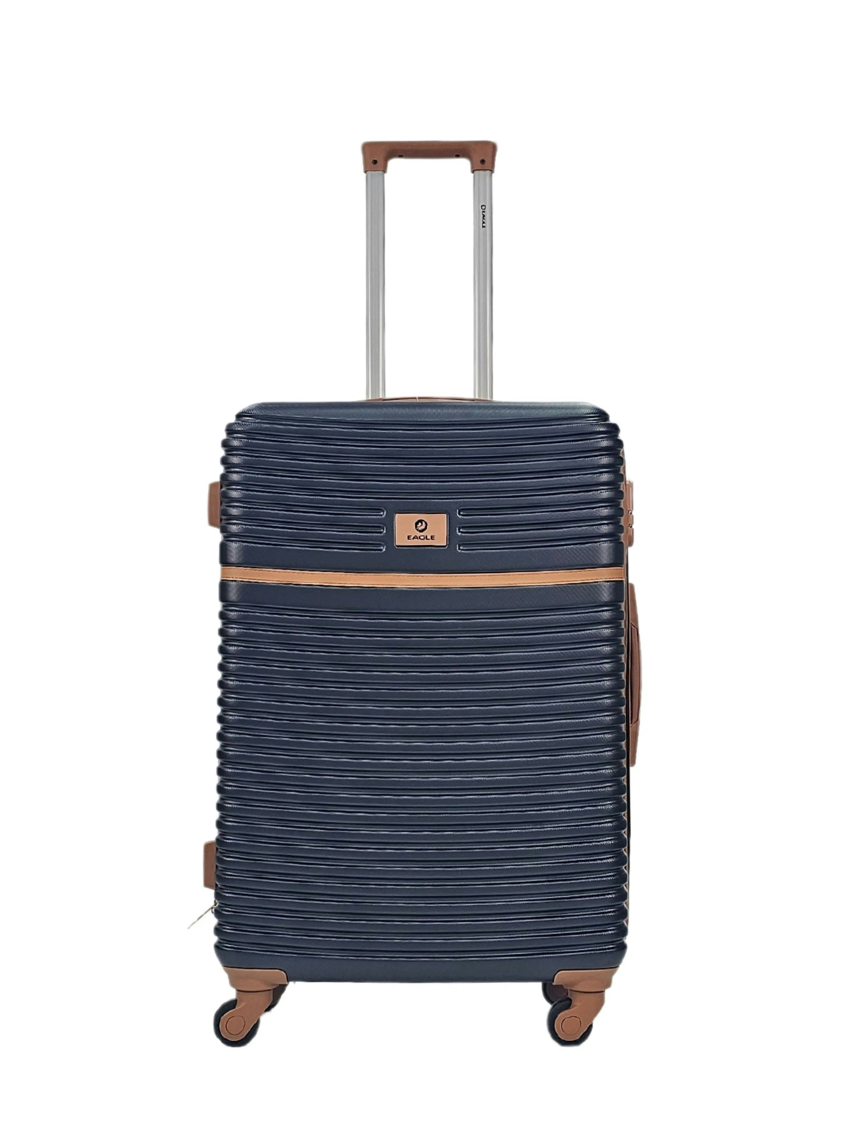 Truclothing Hard Case Shell Suitcase Carry On Combination Lock - Medium - Navy