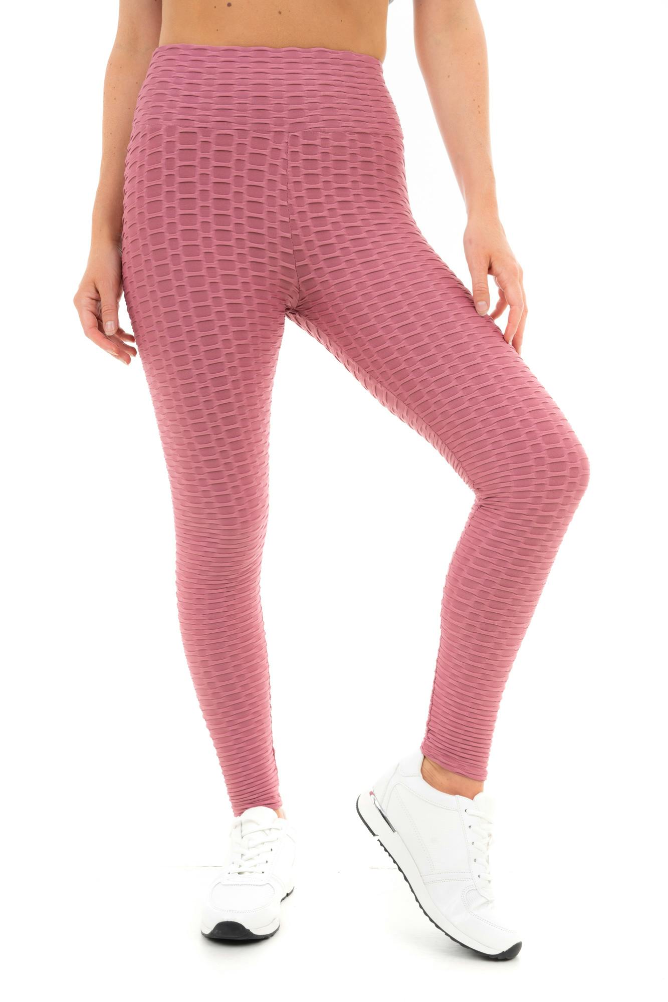 Smart Living Women's Dark/Pink Honeycomb Waffle Leggings - Xl