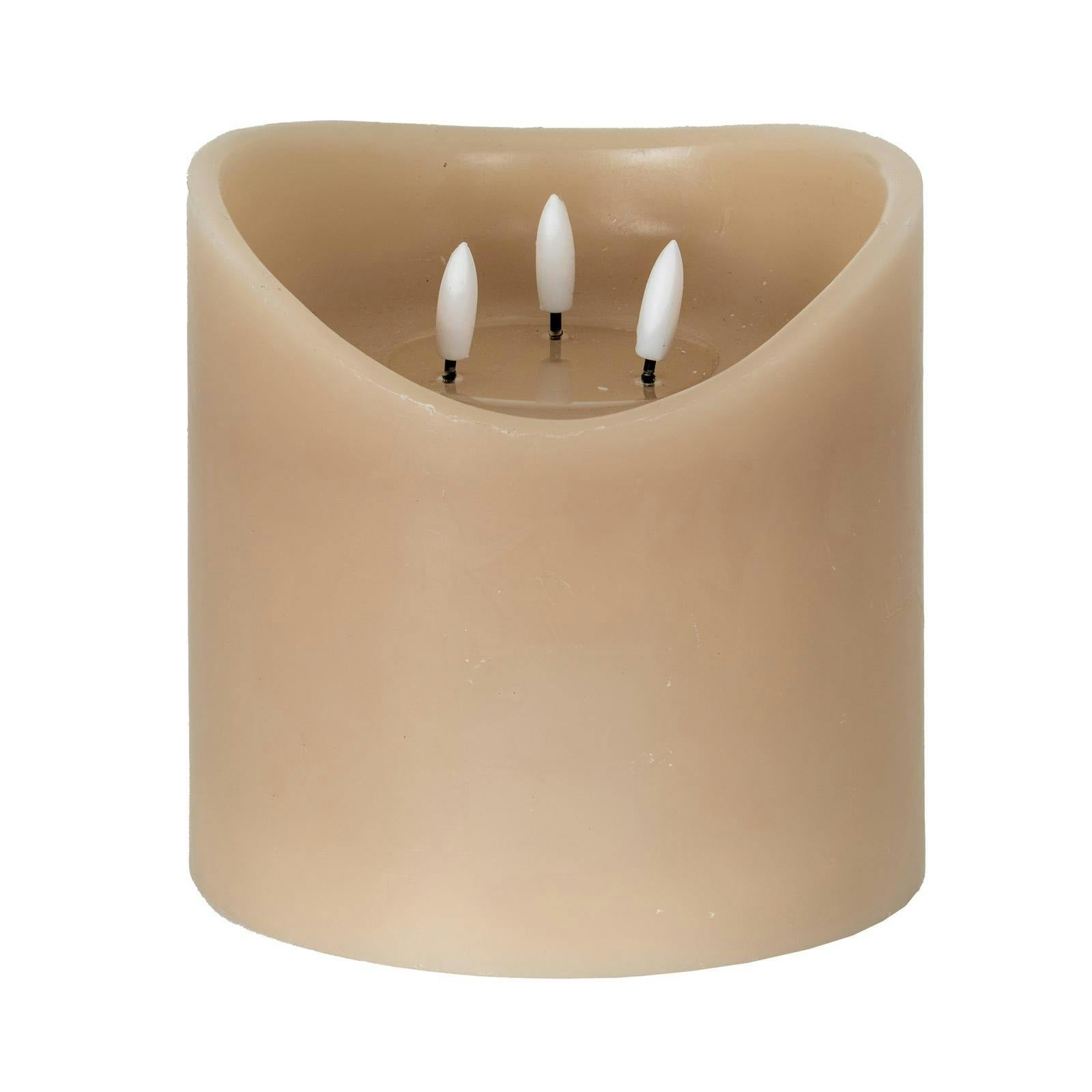 Hill Interiors Luxe Collection Led Candle (Batteries Included) - Taupe - Taupe - One Size - 100% Mixed