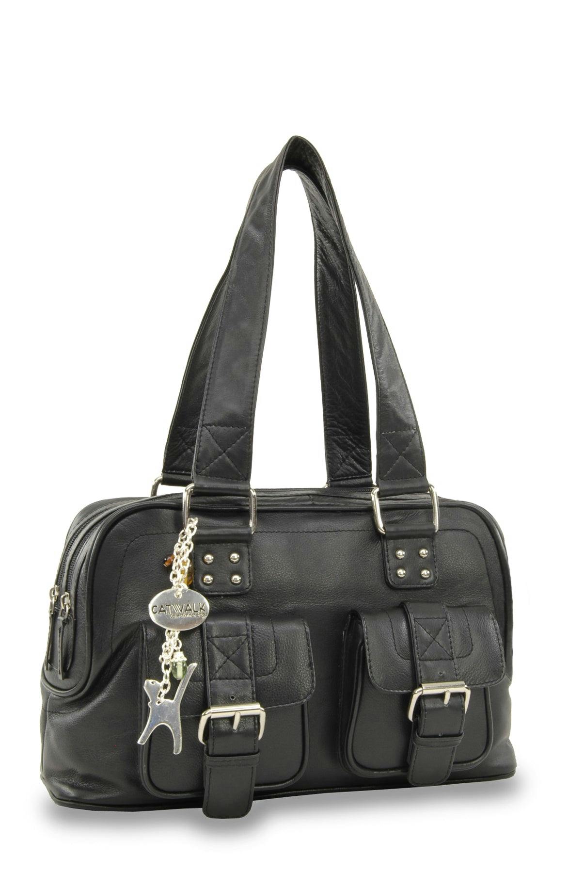 Catwalk Collection Handbags Black Caroline - Handbag