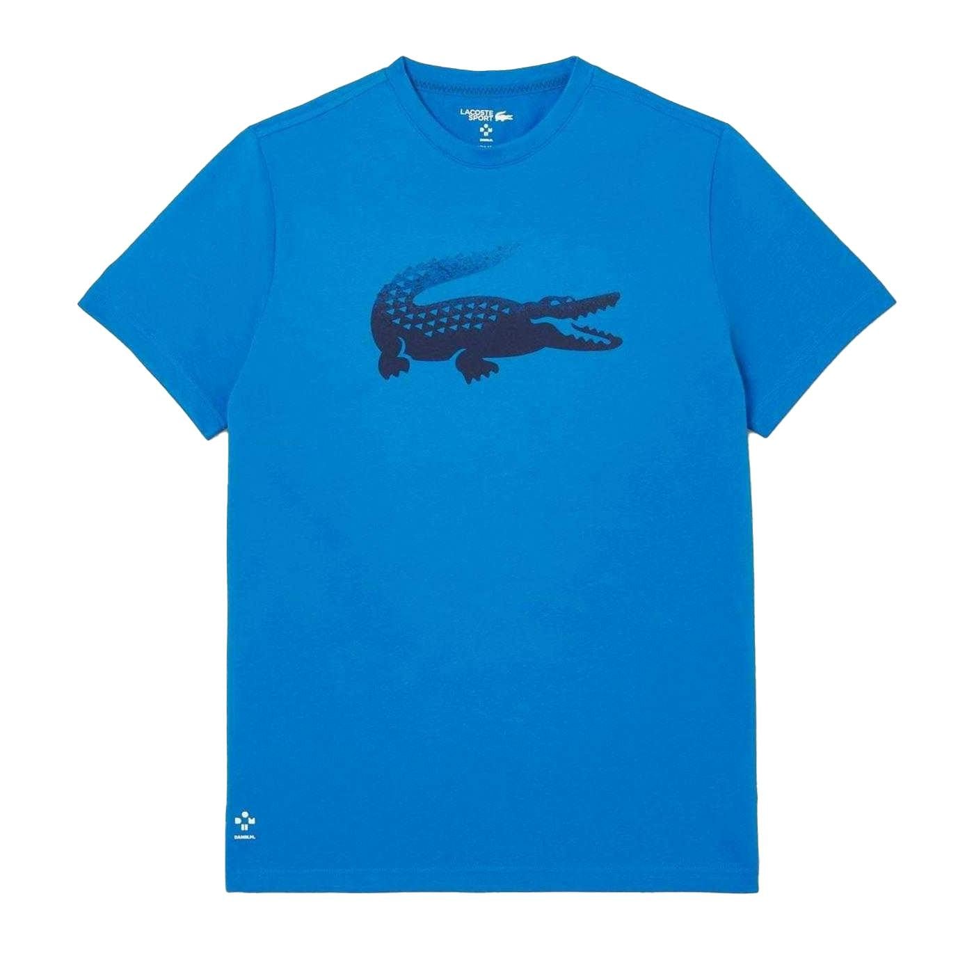 Lacoste Men's Blue Daniil Medvedev T-Shirt - Xs - 65% Cotton/35% Polyester