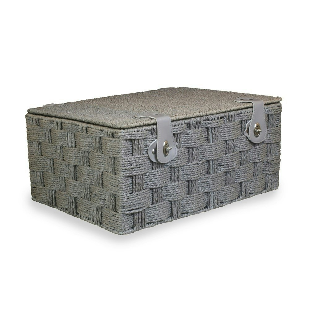 Rackhams Grey Twisted Paper Rope Storage Basket - Extra Large