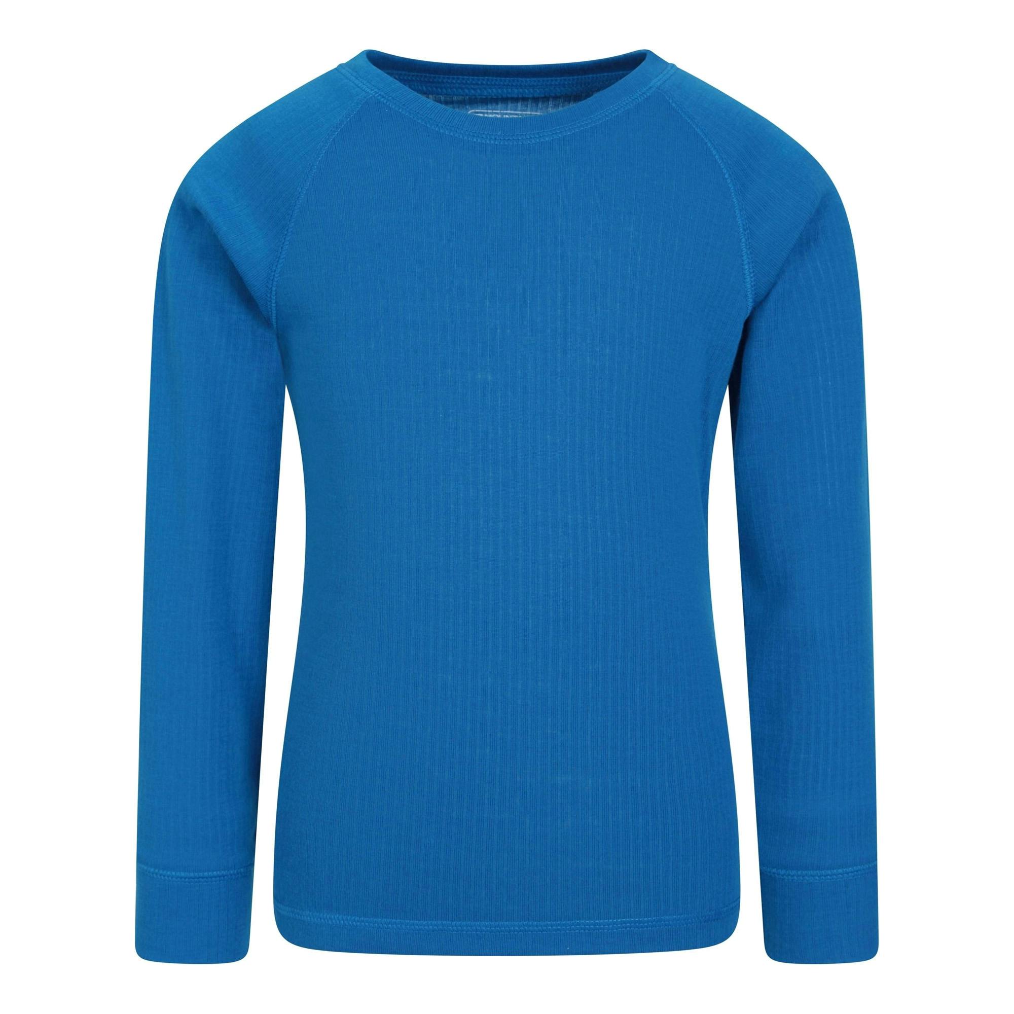 Mountain Warehouse Cobalt Childrens/Kids Talus Round Neck Base Layer Top - 11-12 Years - 100% Polyester