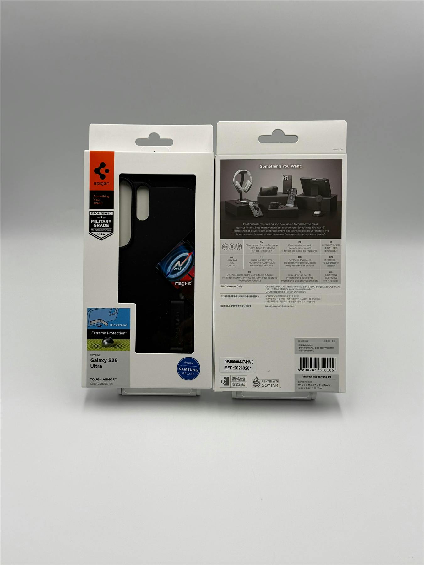Spigen Black Tough Armor Case With Magsafe For Samsung Galaxy S26 Ultra 6.9" - Acs10684