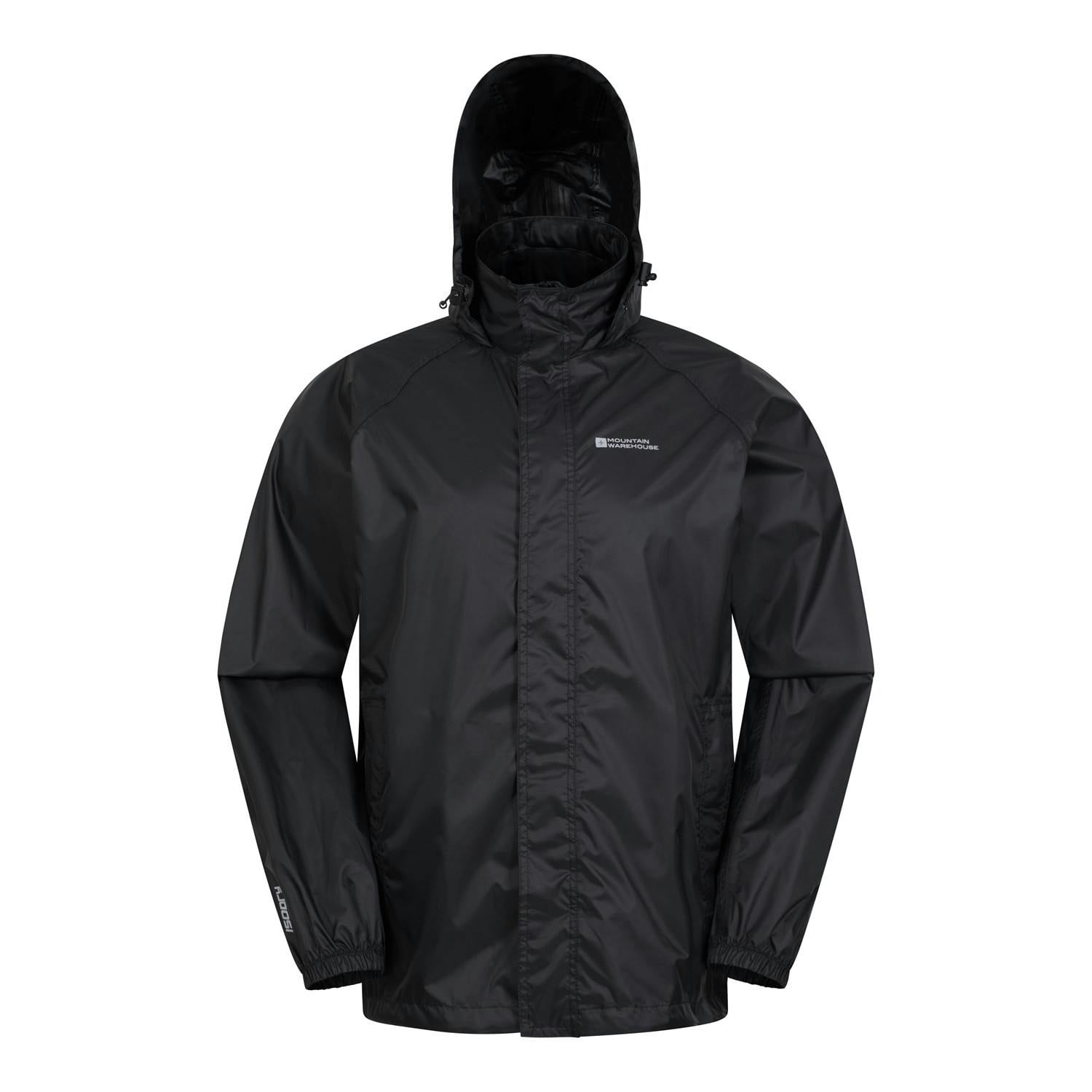 Mountain Warehouse Men's Black Pakka Ii Waterproof Jacket - 4XL - 100% Polyamide
