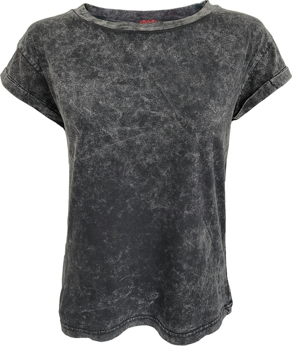 Spiral Direct Urban Fashion - Acid Wash Turnup Sleeve - Xxl - Spi - Spi