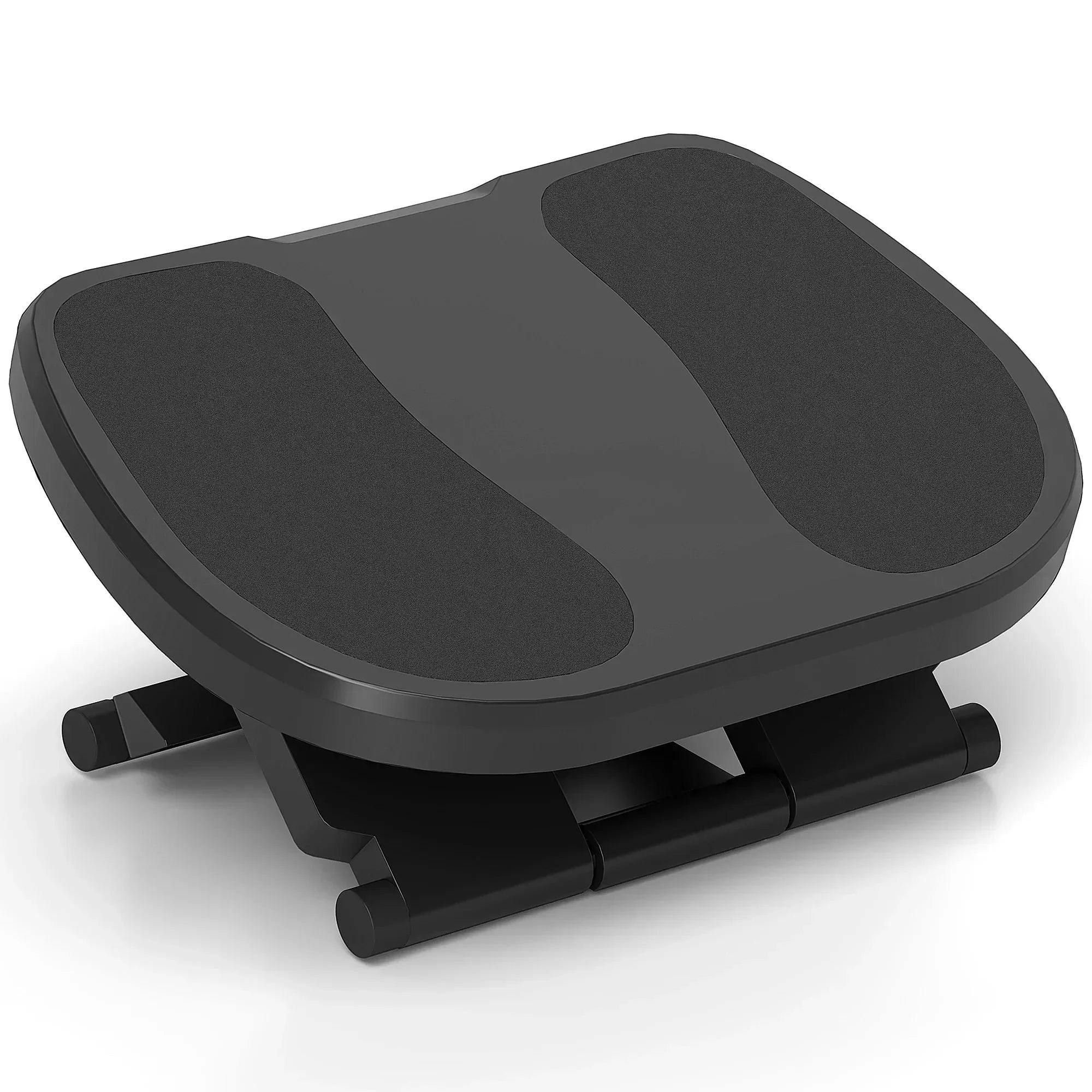 HOMCOM Adjustable Under-Desk Footrest - Grey - Ergonomic Office Support - Image 5