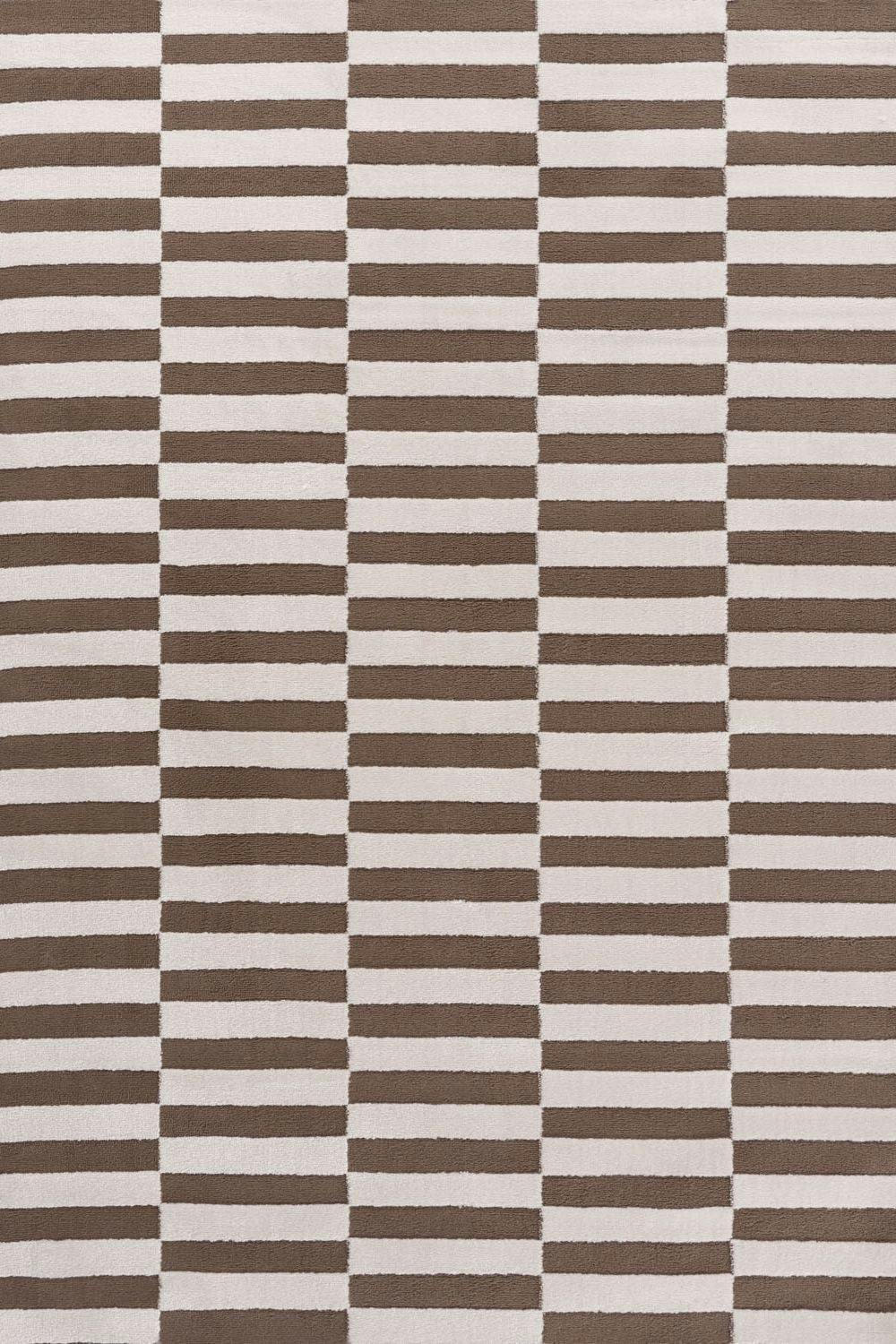 Rackhams Brown Loft Striped Rug - 200X290 Cm