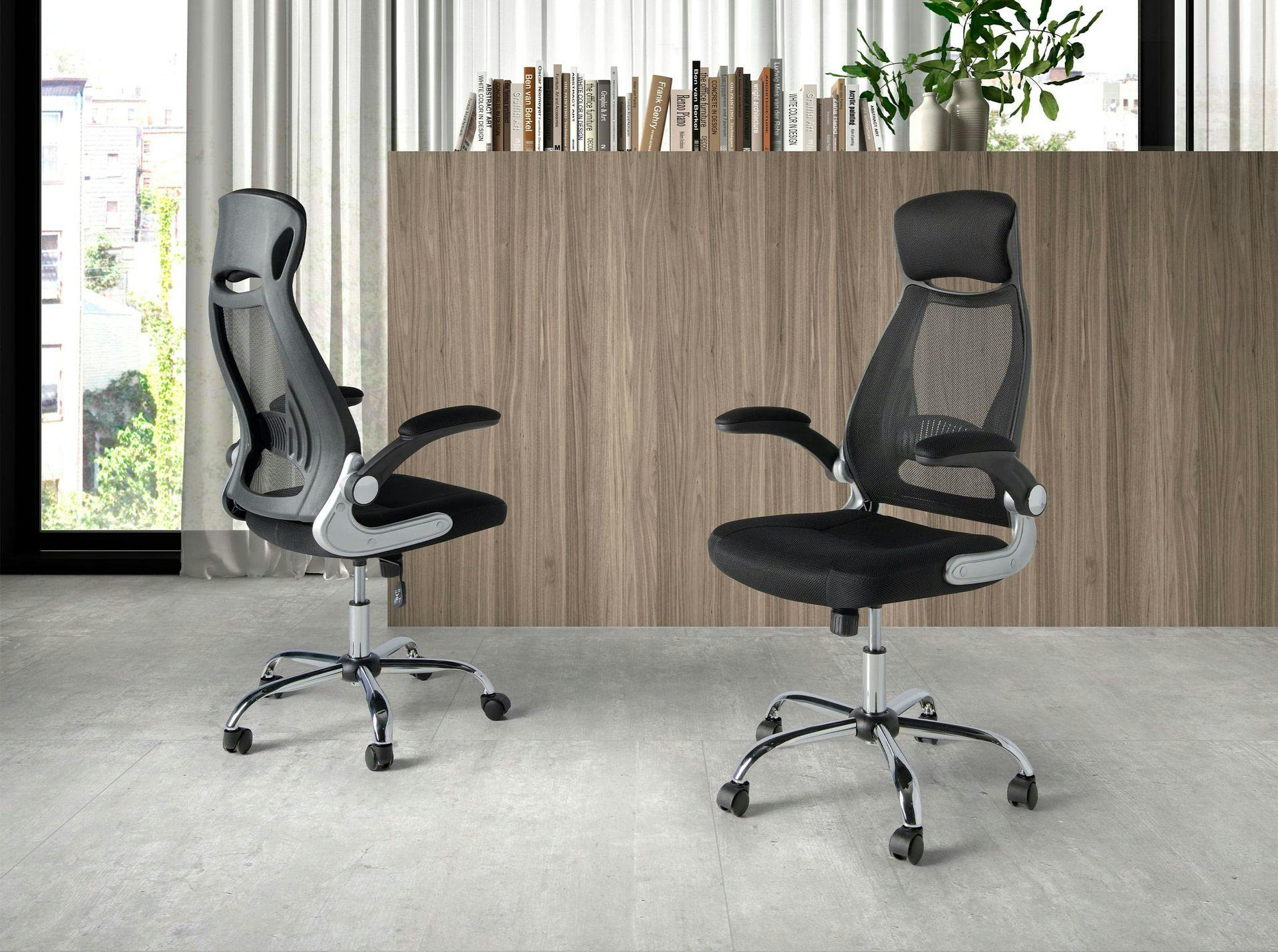 Angel Cerdá Black Fabric Swivel Office Chair 4140