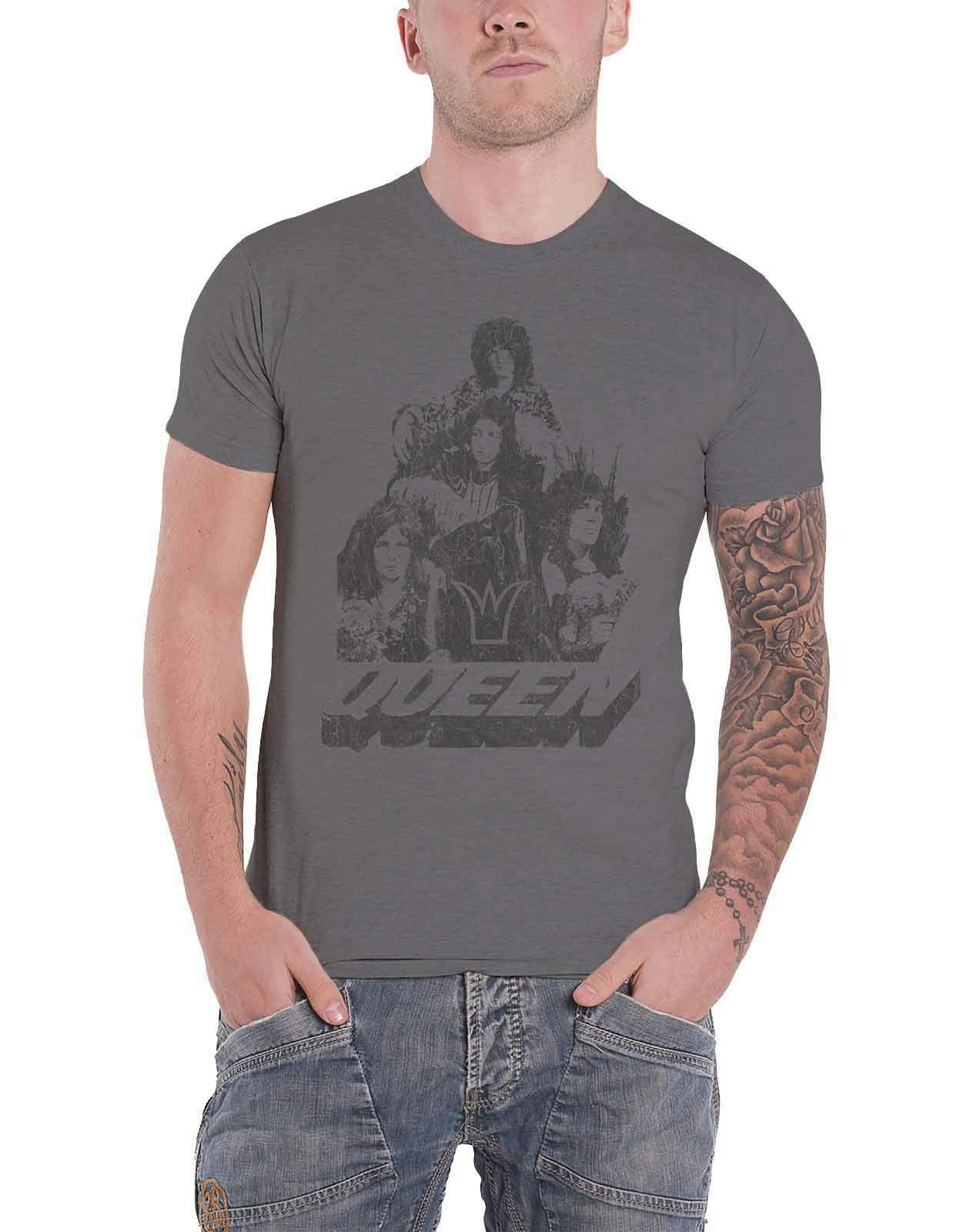 Paradiso Clothing Unisex Grey Queen 70'S Photo Vintage T Shirt - Xl