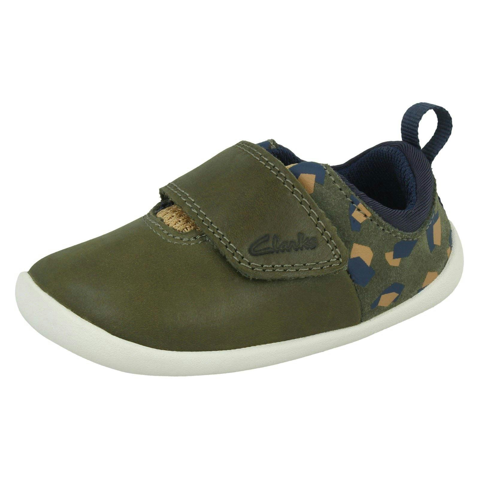 Clarks Childrens Casual Shoes Roamer Sport - Olive Camouflage - Uk 2.5 Infant - G