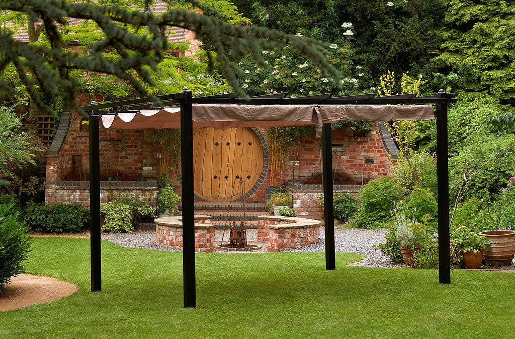 Glendale Grey Seville Gazebo Canopy - Mocha - 3M X 3M