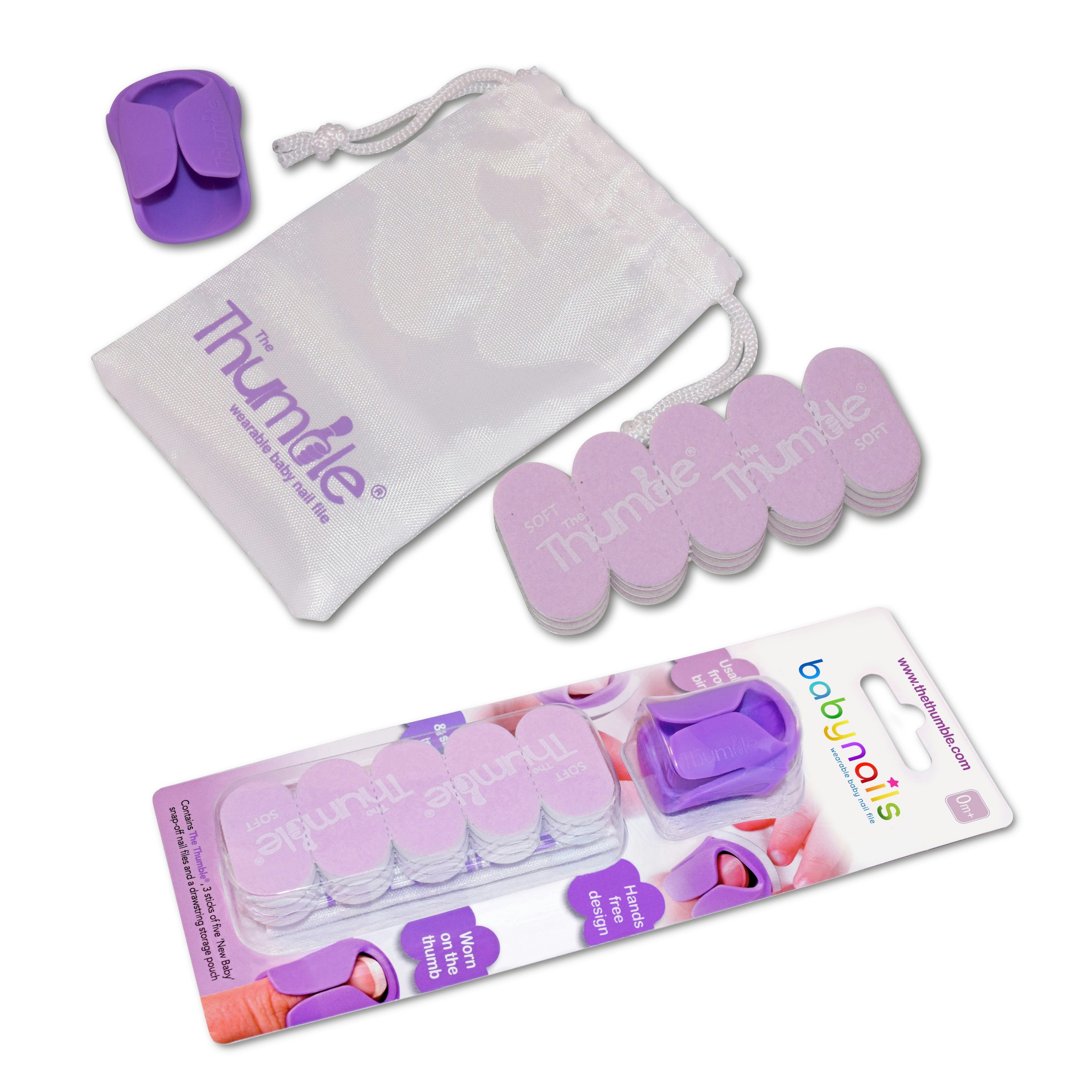 Thumble Baby Care Baby Nails® - The Wearable Baby Nail File (0M+) - Baby Nail Care Kit