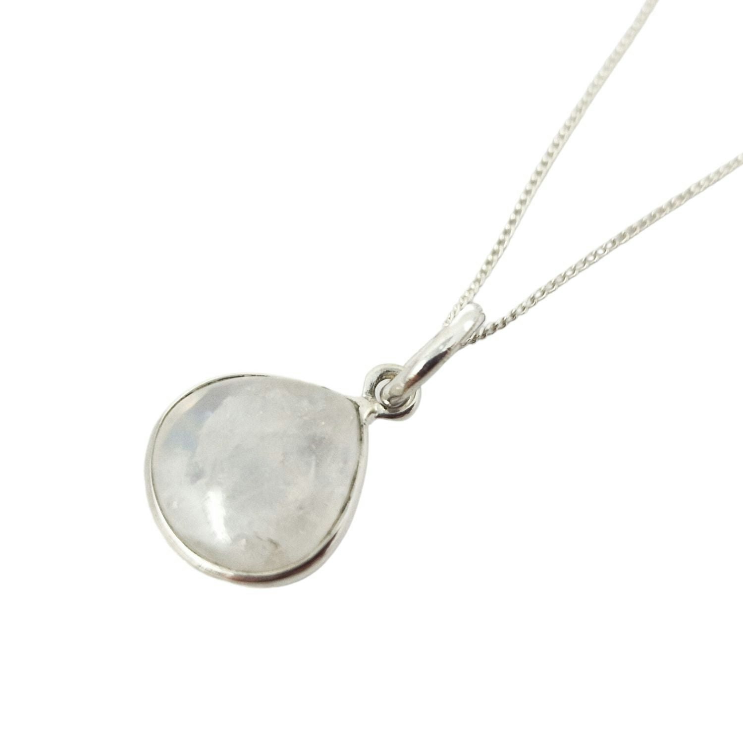 Harfi Women's Silver Moonstone June Birthstone 925 Sterling Necklace