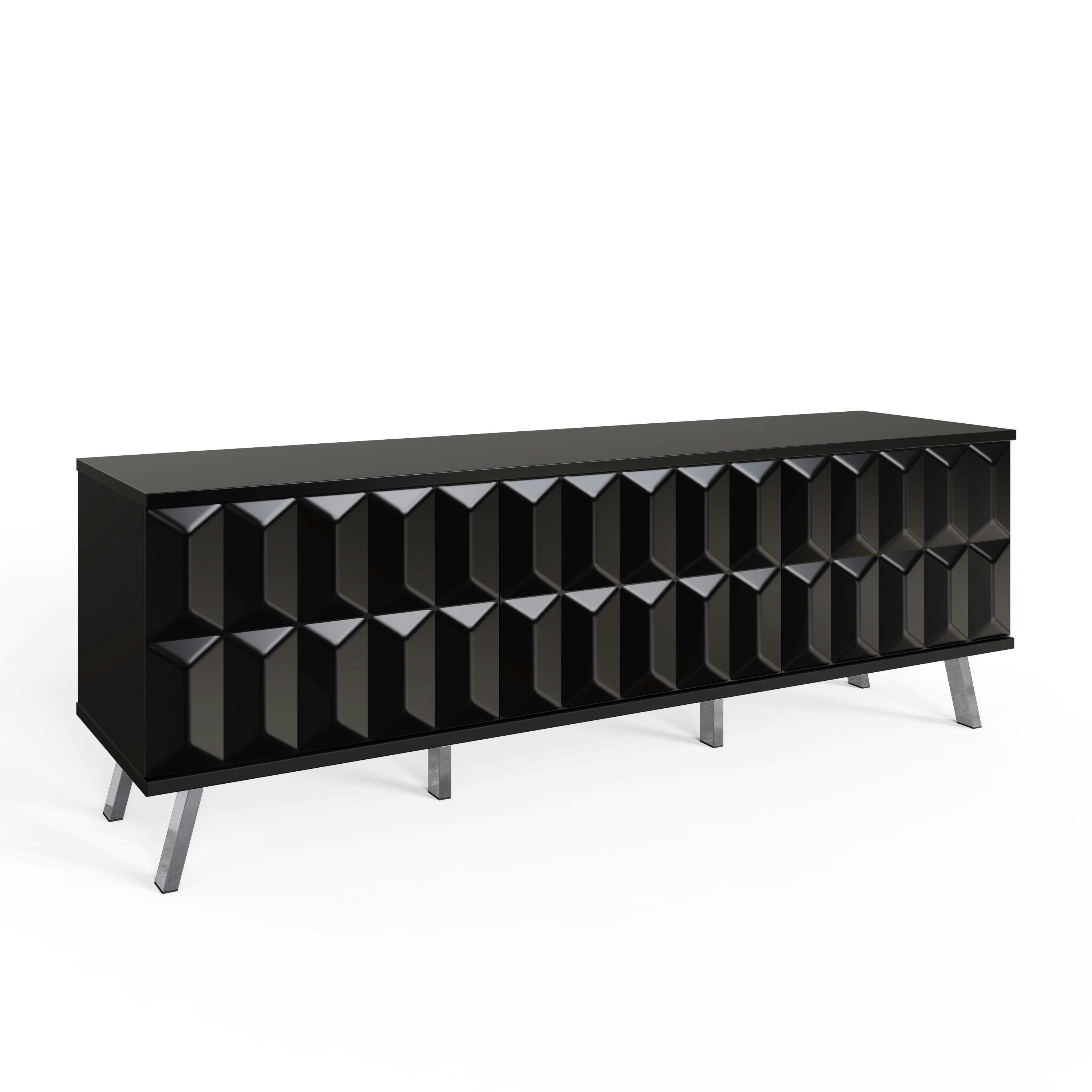 Frank Olsen Furniture Black Elevate 1500 Tv Cabinet