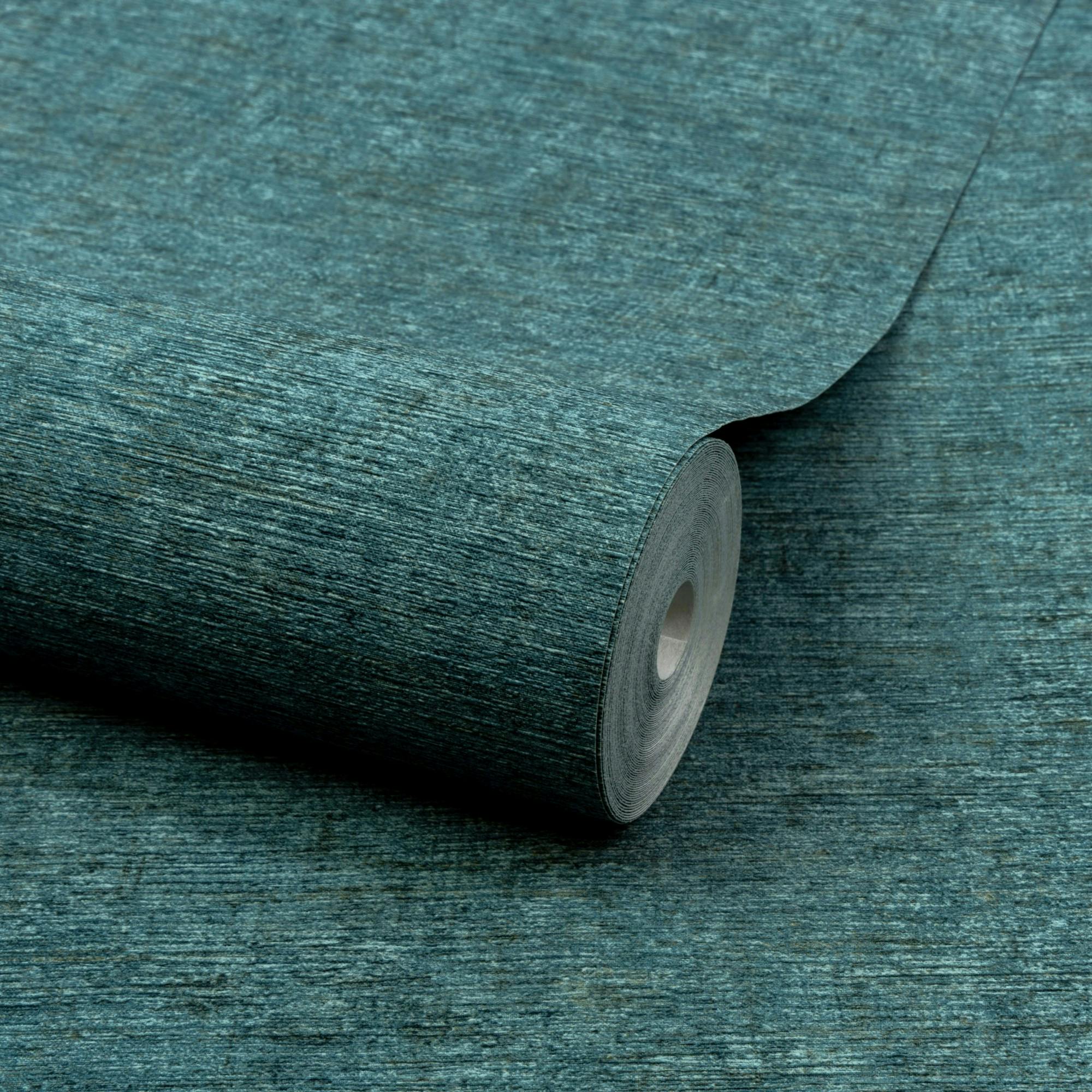 Rackhams Light Boutique Dakota Natural Texture Luxury Weight Embossed Wallpaper, Teal