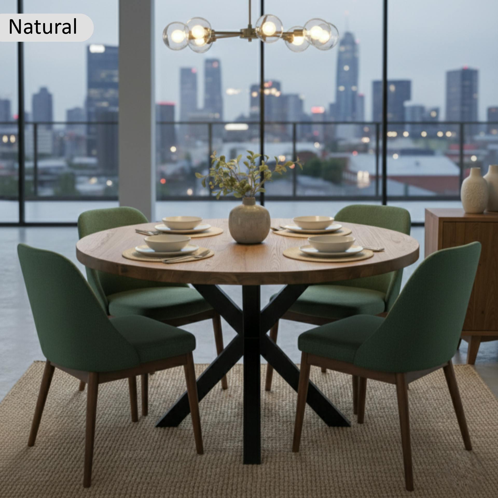 Trl Furniture White Premium Solid Oak Round Dining Table - 180Cm