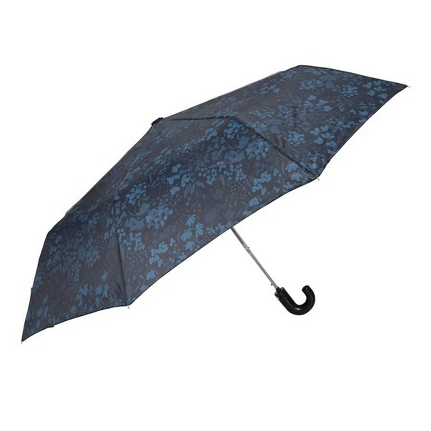 Mountain Warehouse Dark/Blue Floral Walking Folding Umbrella - One Size - 100% Polyester
