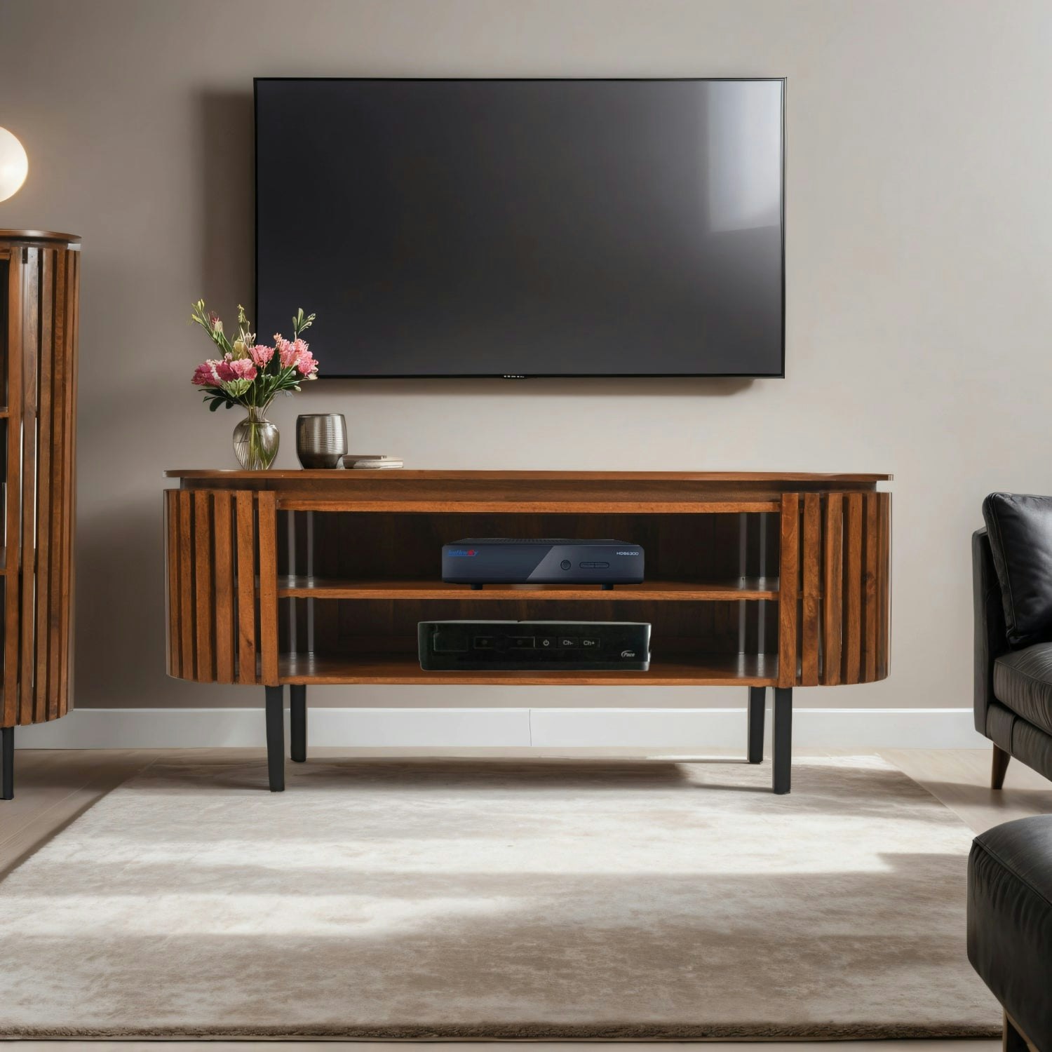 Ih Design Osburn Mango Wood Tv Cabinet - 140 Cm - 55 Cm - Wood