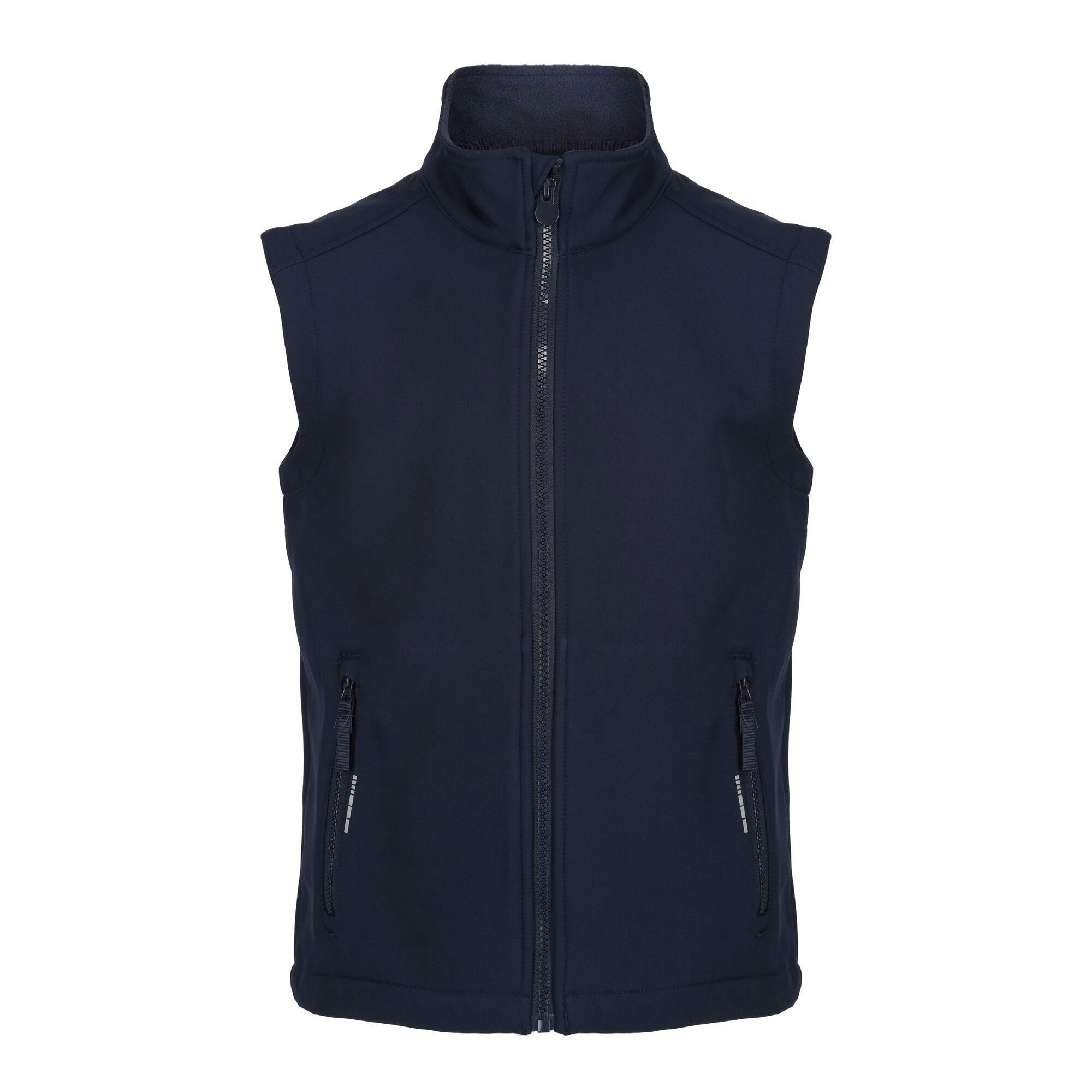 Regatta Professional Childrens/Kids Softshell Reflective Gilet - Navy - 3-4 Years - Navy - 100% Polyester