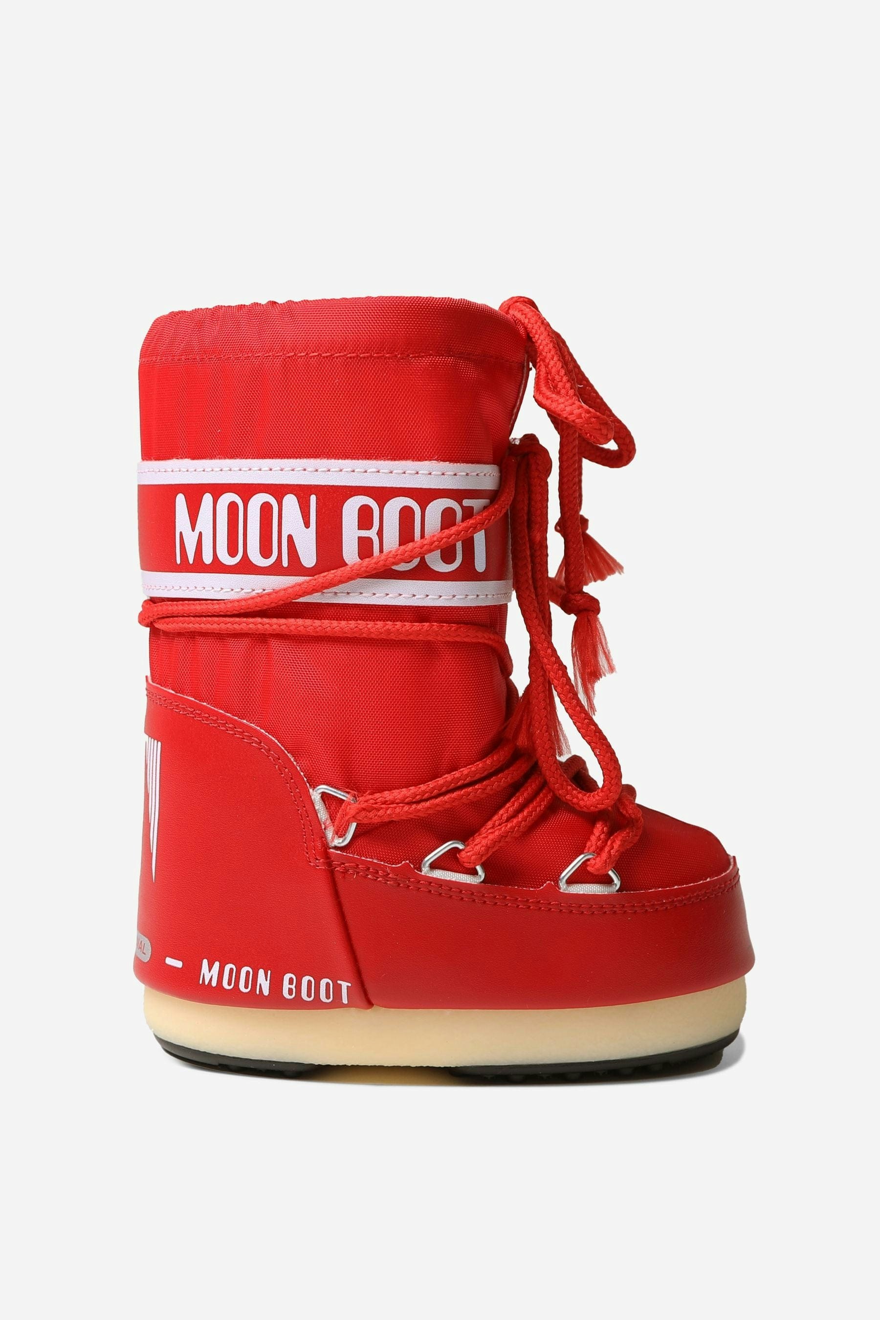 Moon Boot Unisex Kids Red Kids Icon Nylon Snow Boots In - Eu 39 - 41
