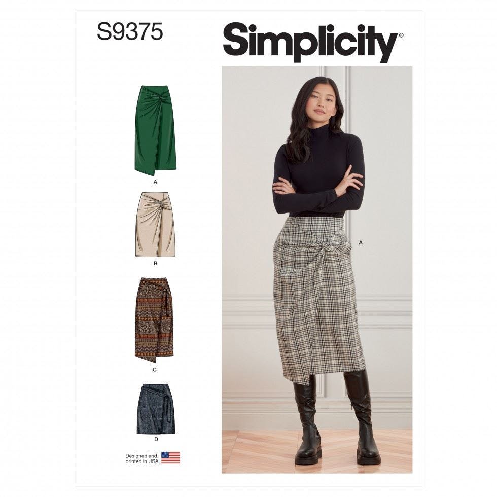 Simplicity Women's Sewing Pattern 9375, Skirts For U5 (16-18-20-22-24) - Intermediate - U5 (16-18-20-22-24)