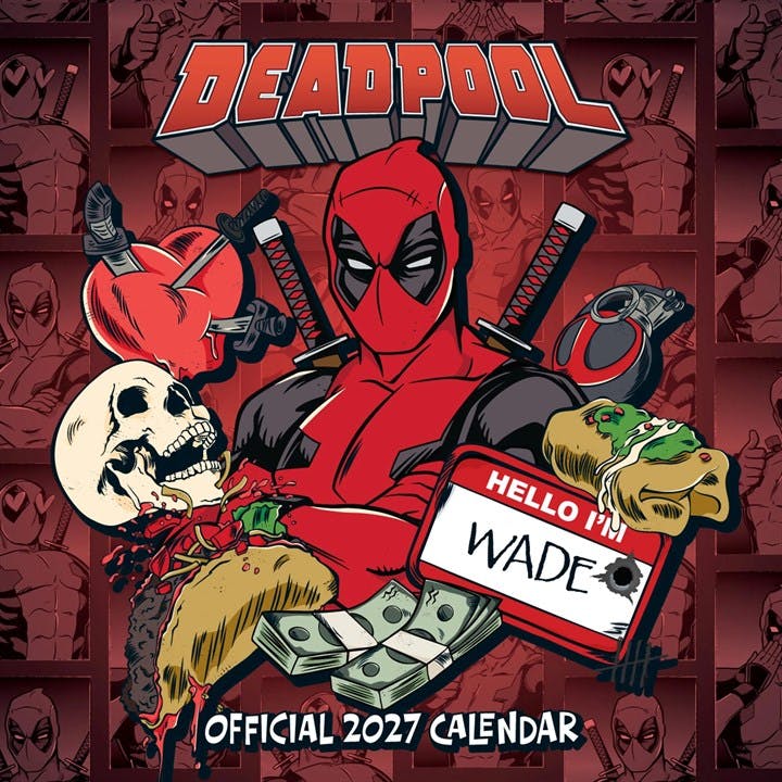Marvel Deadpool 2027 Square Wall Calendar Official Licensed Marvel Calendar, Monthly Grid Layout, Iconic Deadpool Artwork & Irreverent Humour, Large Square Format, Gift for Deadpool Fans - Image 8