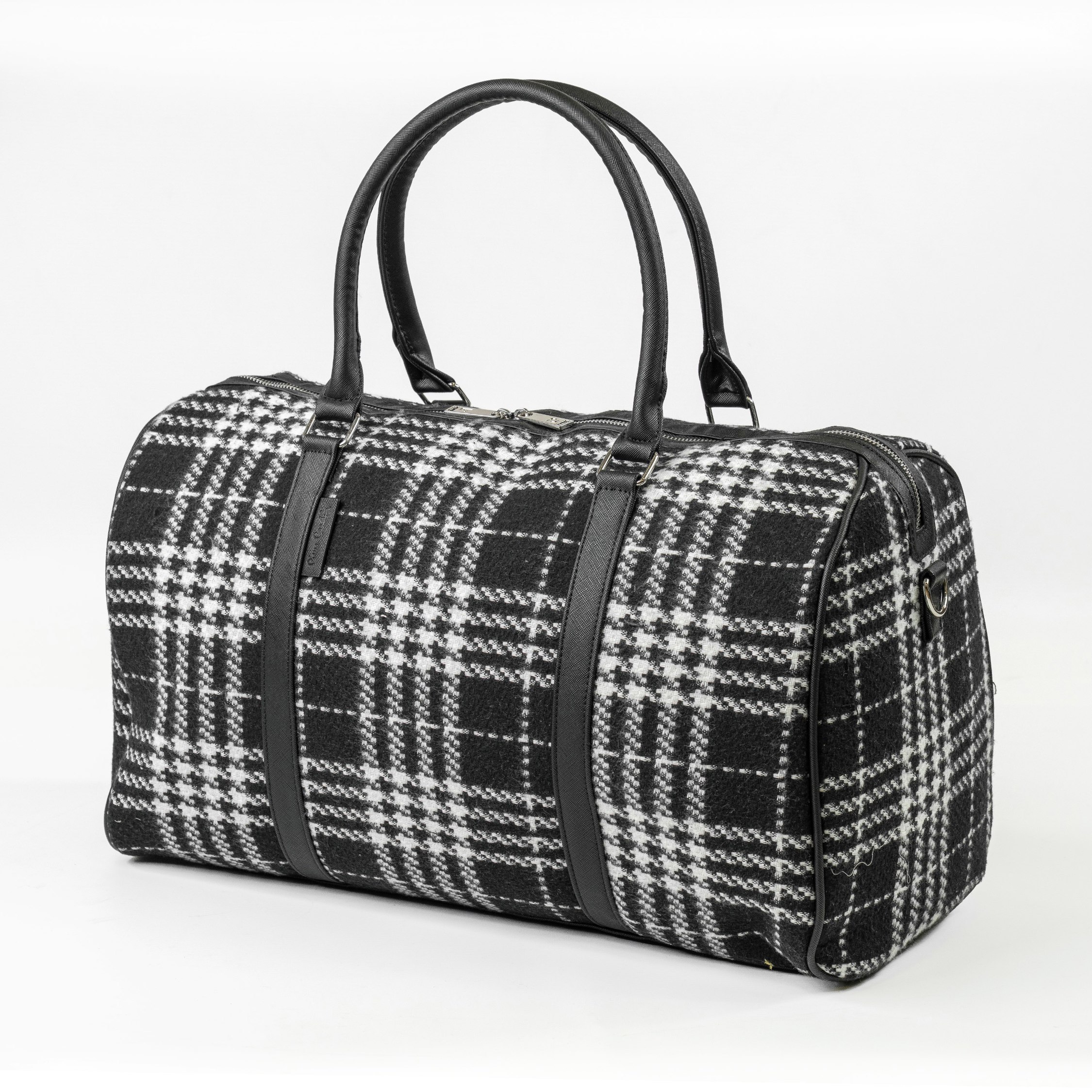 Pierre Cardin Black/White And Travel Holdall Flight Bag Premium Lightweight Carry-On - One Size - Fabric - And