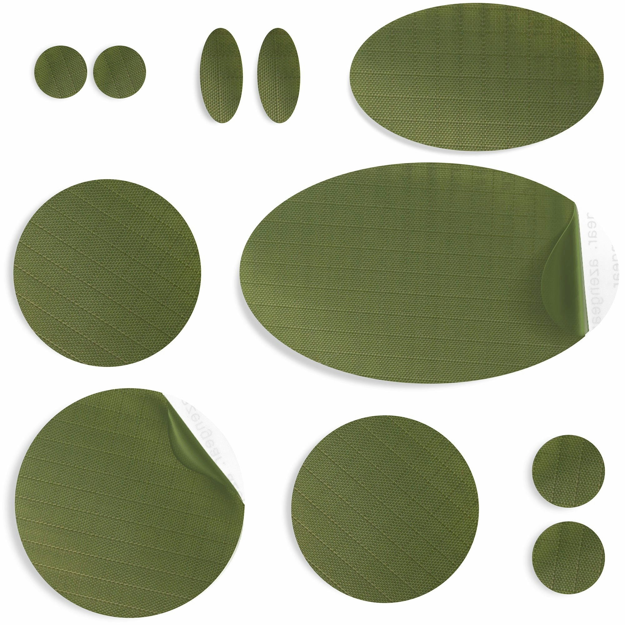 Azengear Jacket Repair Patches - Waterproof, Self-Adhesive, Tear-Cold-Heat-Resistant - Olive Medium