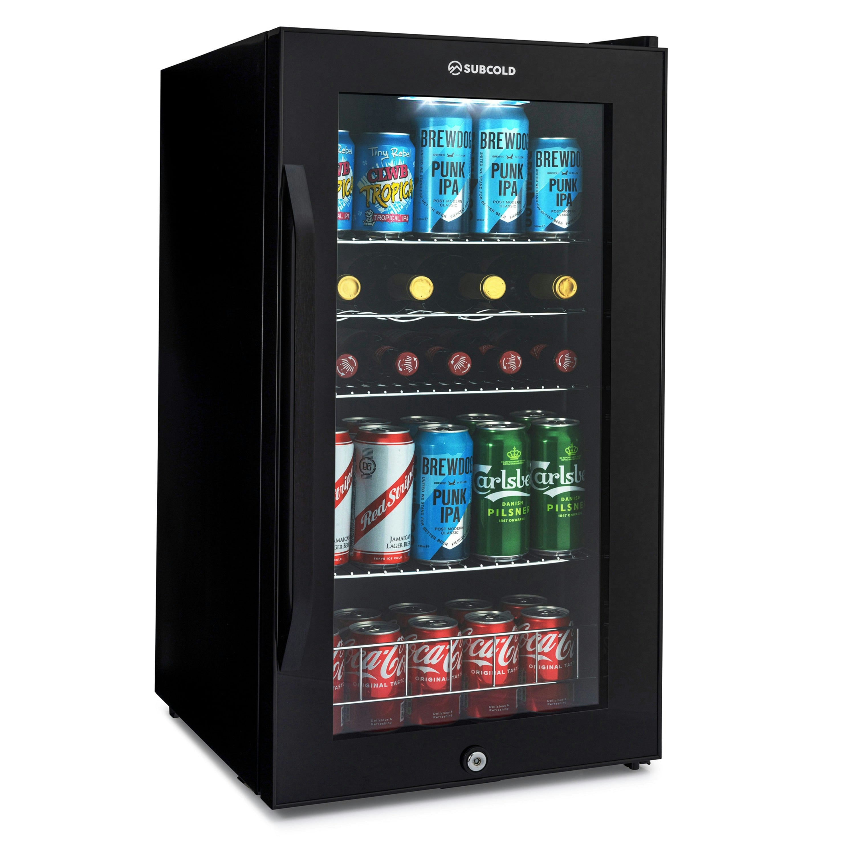 Subcold Black Ace 90 Led Touch Control Beer Fridge Size 1