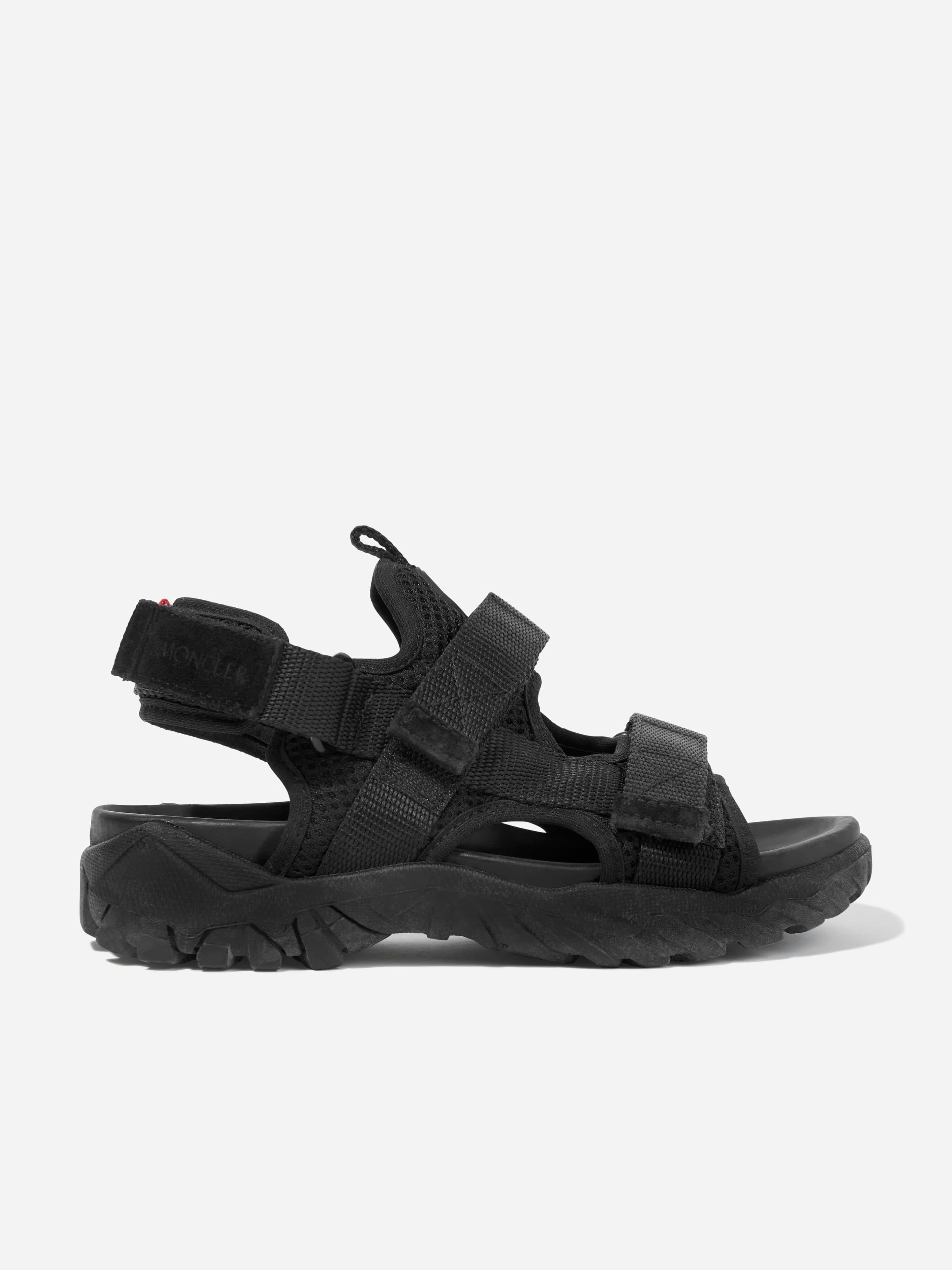 Moncler Enfant Boys Black Kids Trailgrip Vela Sandals In - Eu 31 Uk 12.5