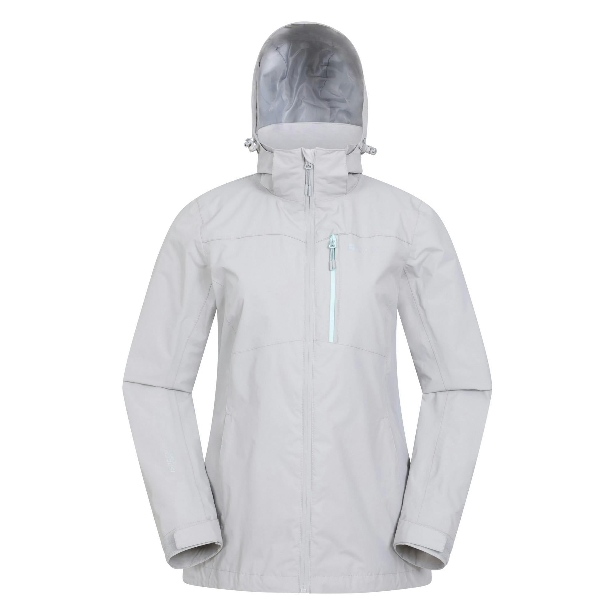 Mountain Warehouse Women's Grey Rainforest Ii Extreme Waterproof Jacket - 10 Uk - 100% Polyamide