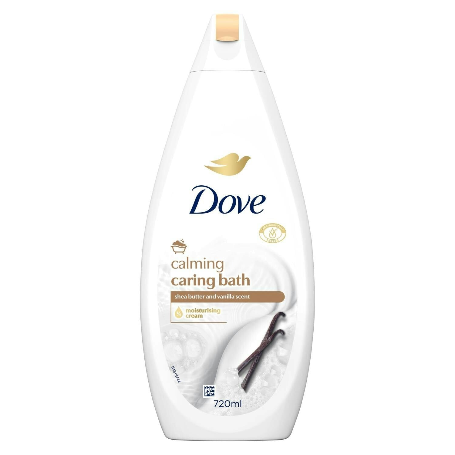 Dove Cream Caring Bath Calming Bath Soak 720 Ml With Shea Butter & Vanilla,12 Pack