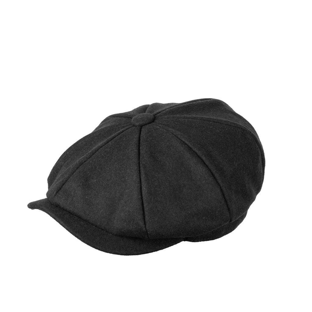 Heritage Traditions Black Carlyle Felt Newsboy Cap