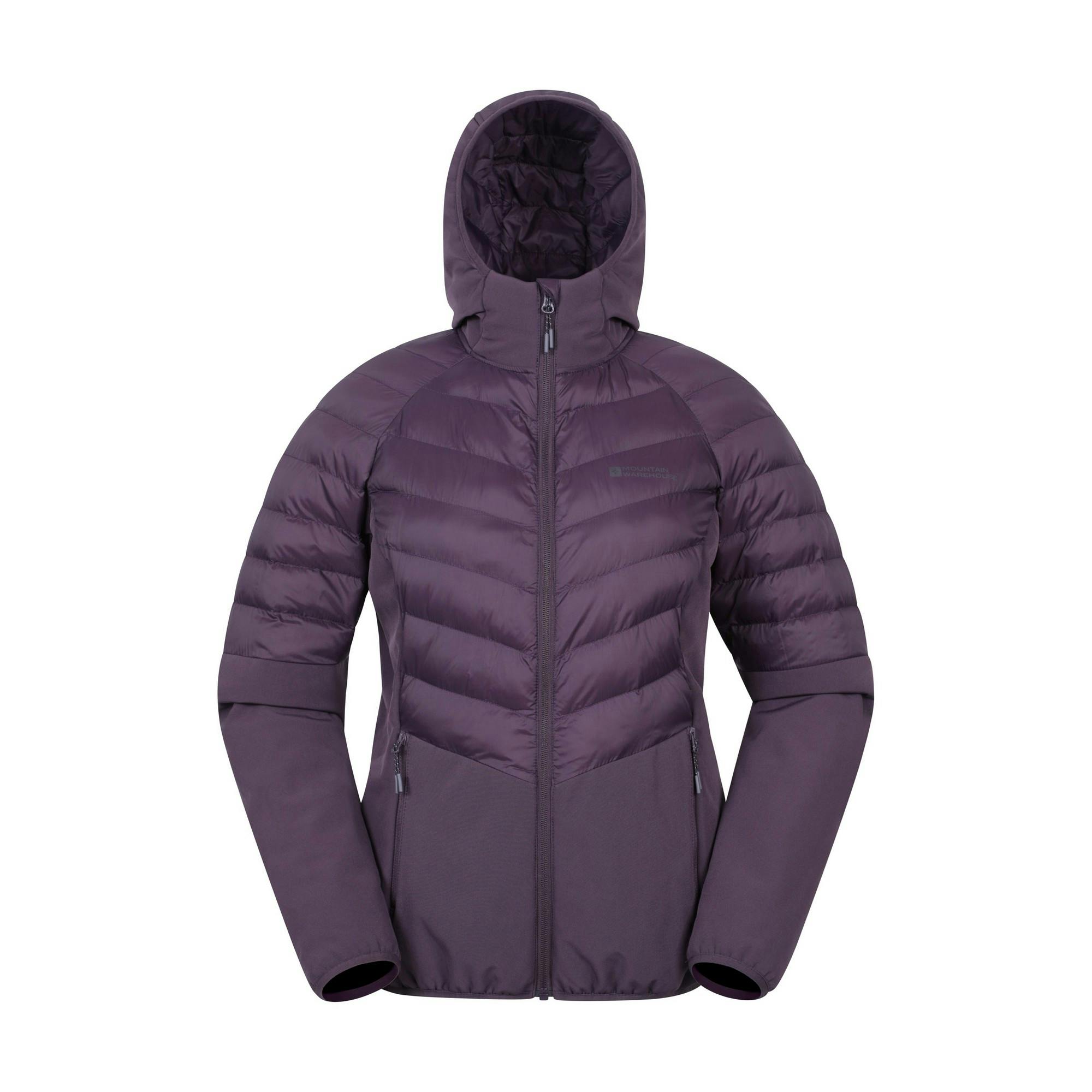 Mountain Warehouse Women's Purple / Agile Padded Soft Shell Jacket - 8 Uk - 96% Polyester/4% Elastane