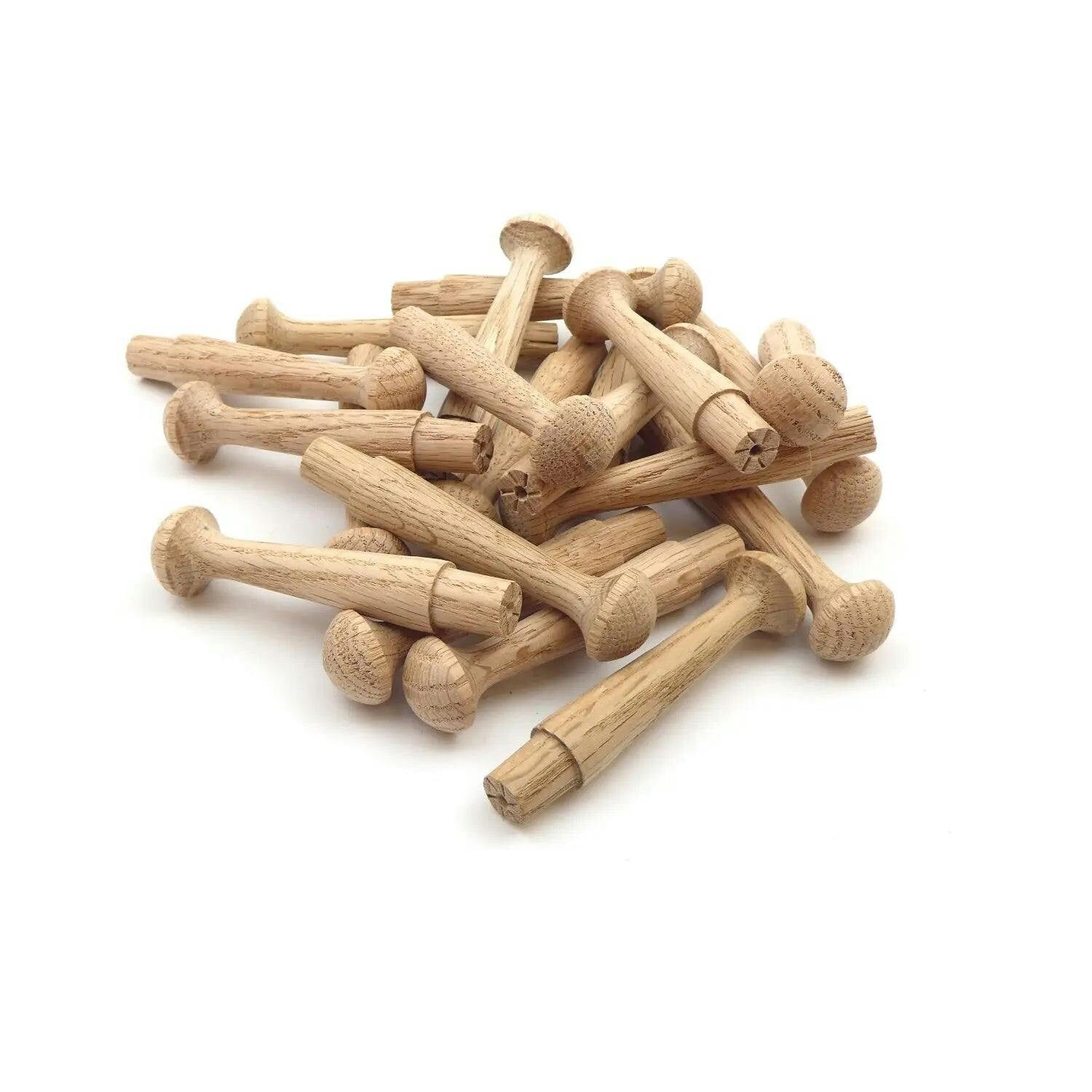 Rackhams Grain Oak Shaker Peg 3.5" - Pack Of 20