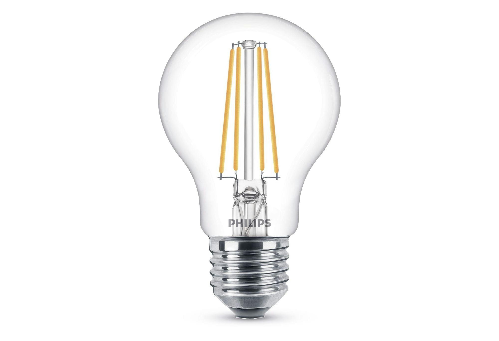 Philips White 8 - 60W Dimmable Clear E27 Edison Led Bulb 806Lm - Warm