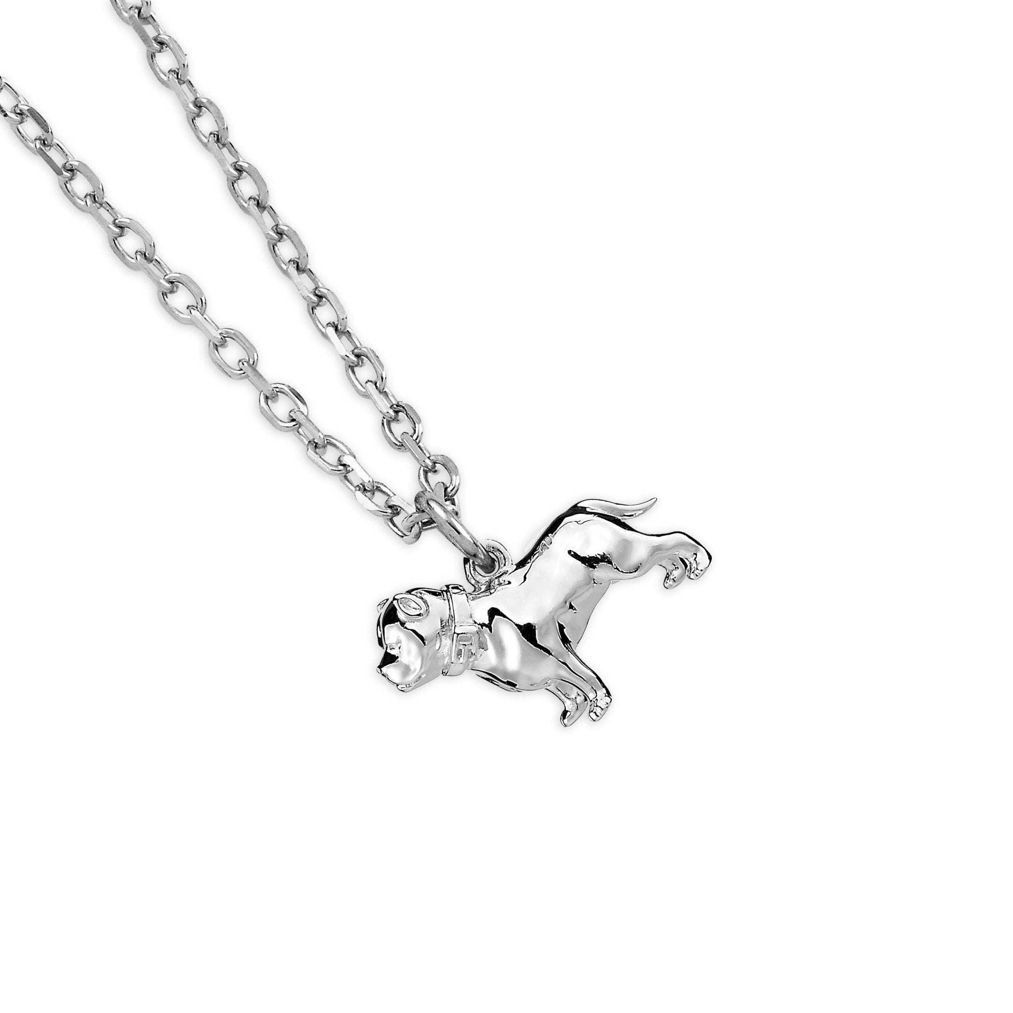 Mylee London Silver Pitbull Necklace - Personalised - No