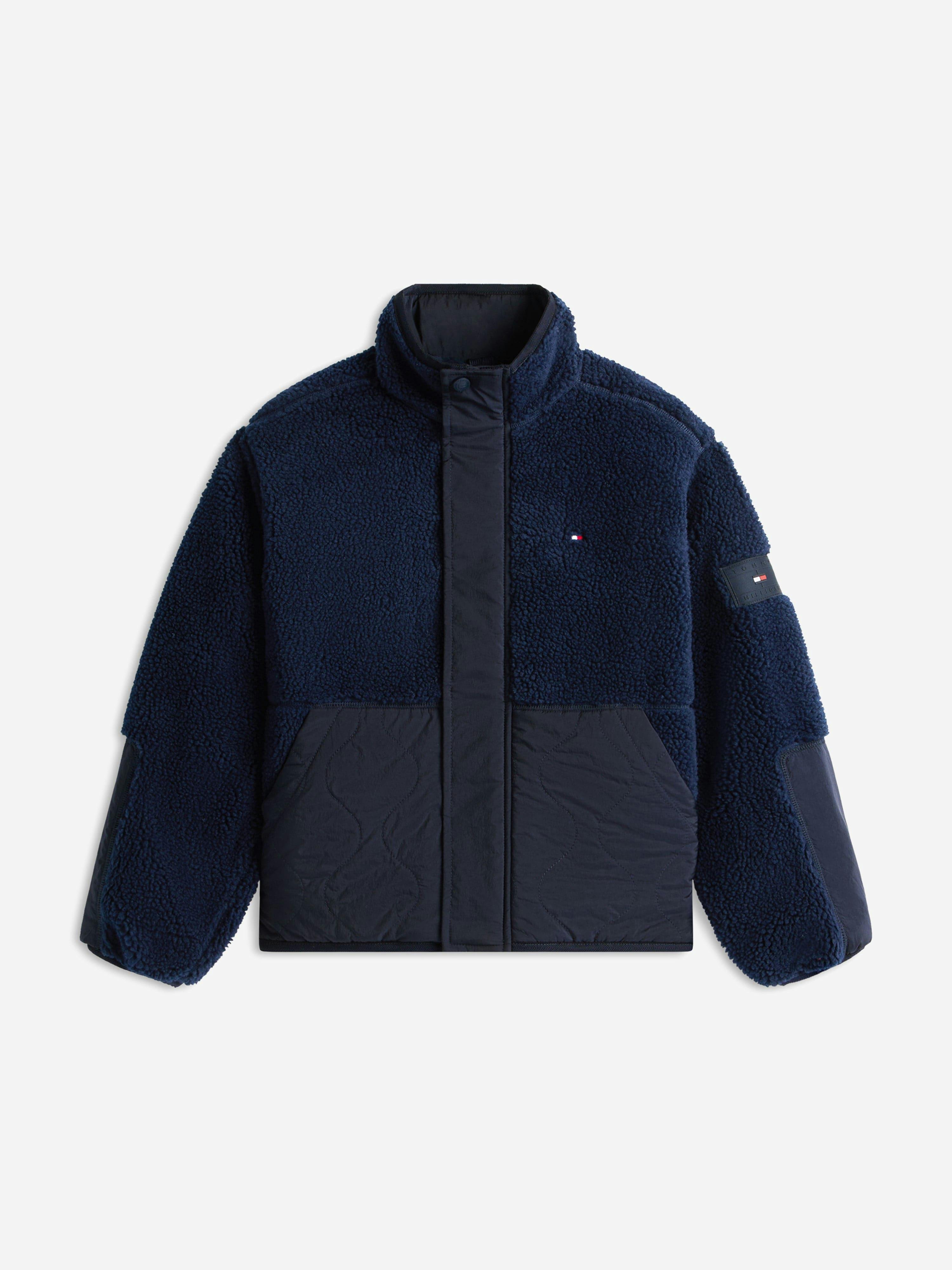 Tommy Hilfiger Boys Teddy Quilted Bomber Jacket In Navy - Navy - 12 Yrs